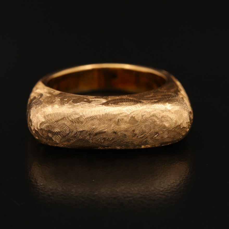 18K Electroformed Textured Ring