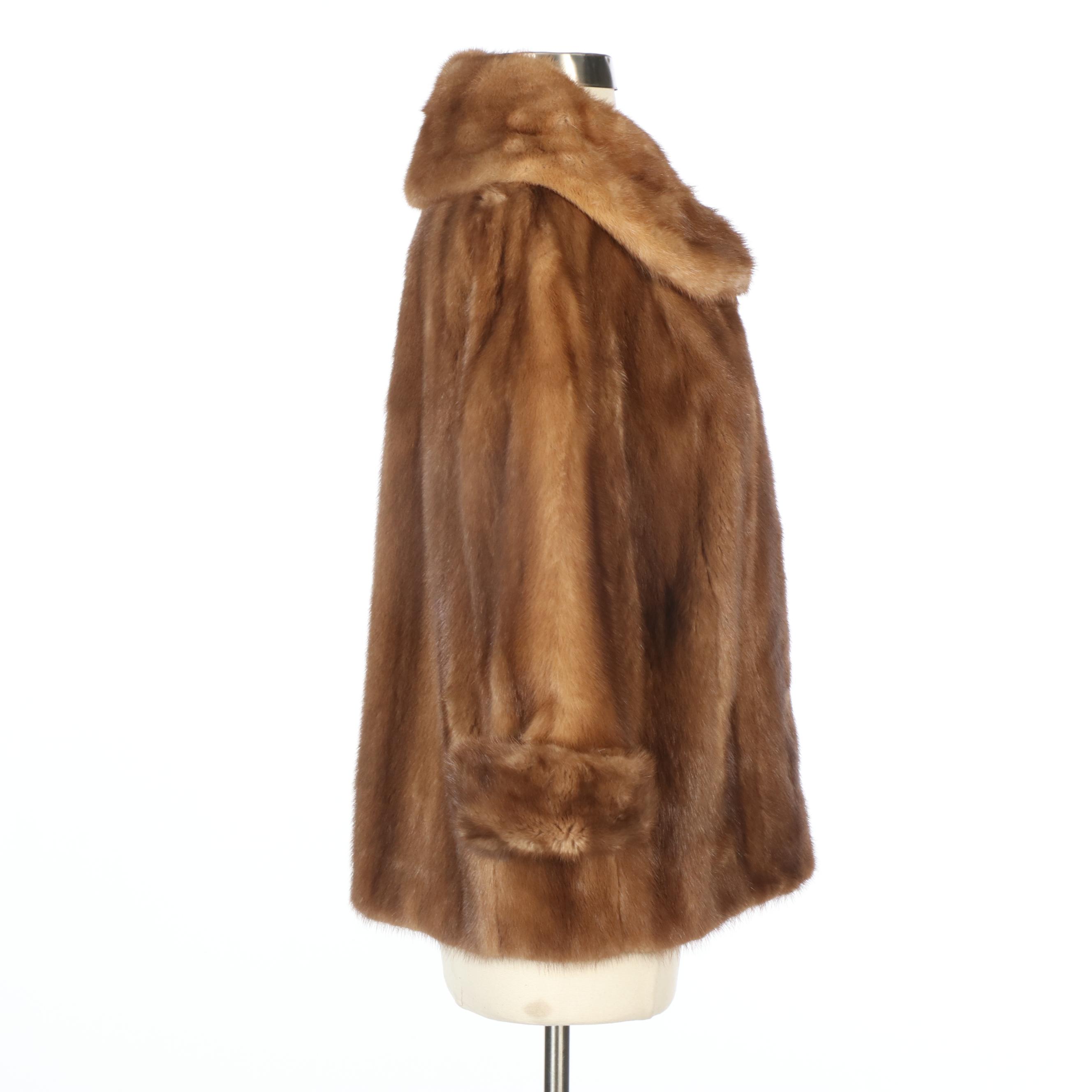 EMBA Pastel Mink Fur Jacket with Turned Back Cuffs from Lowenthal's