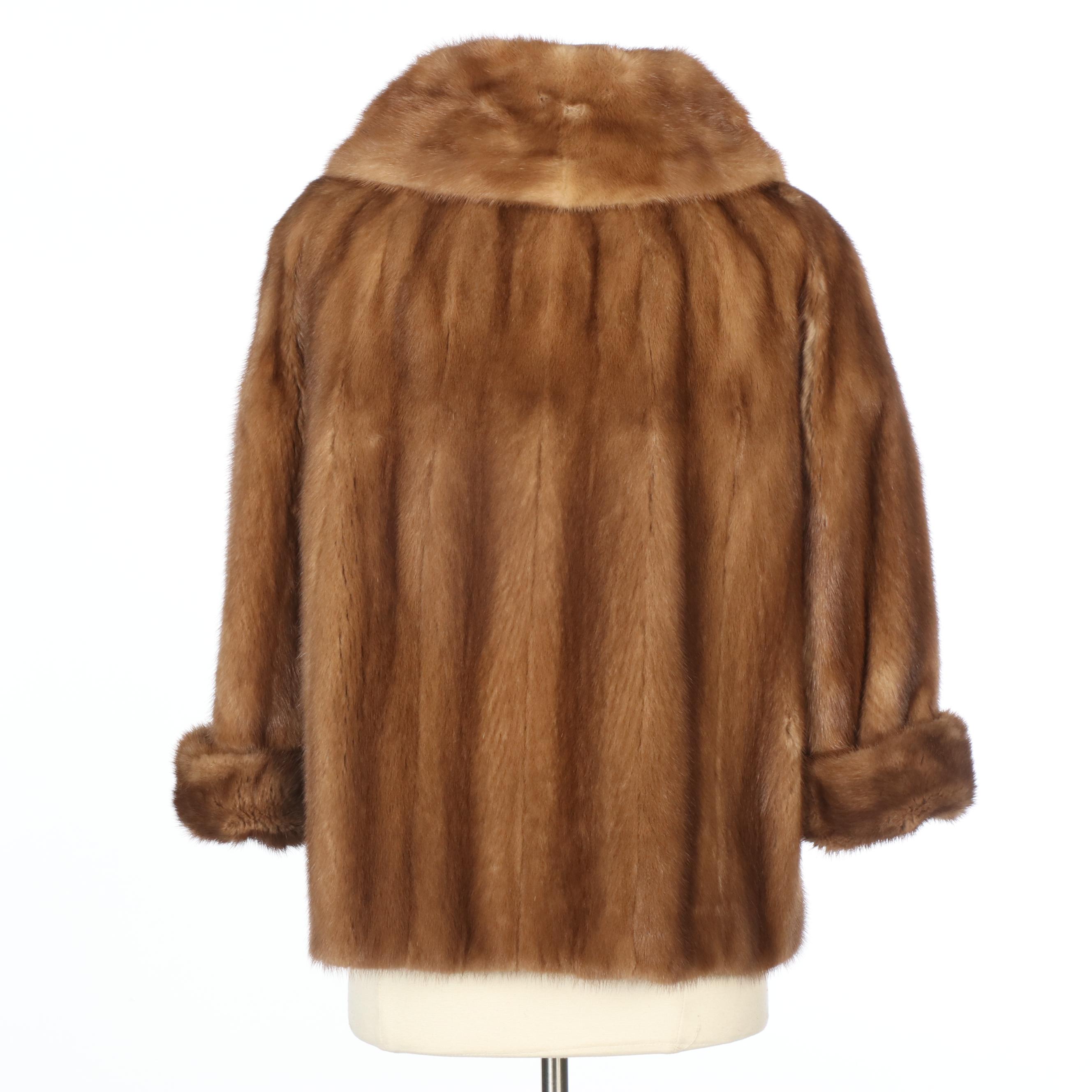 EMBA Pastel Mink Fur Jacket with Turned Back Cuffs from Lowenthal's