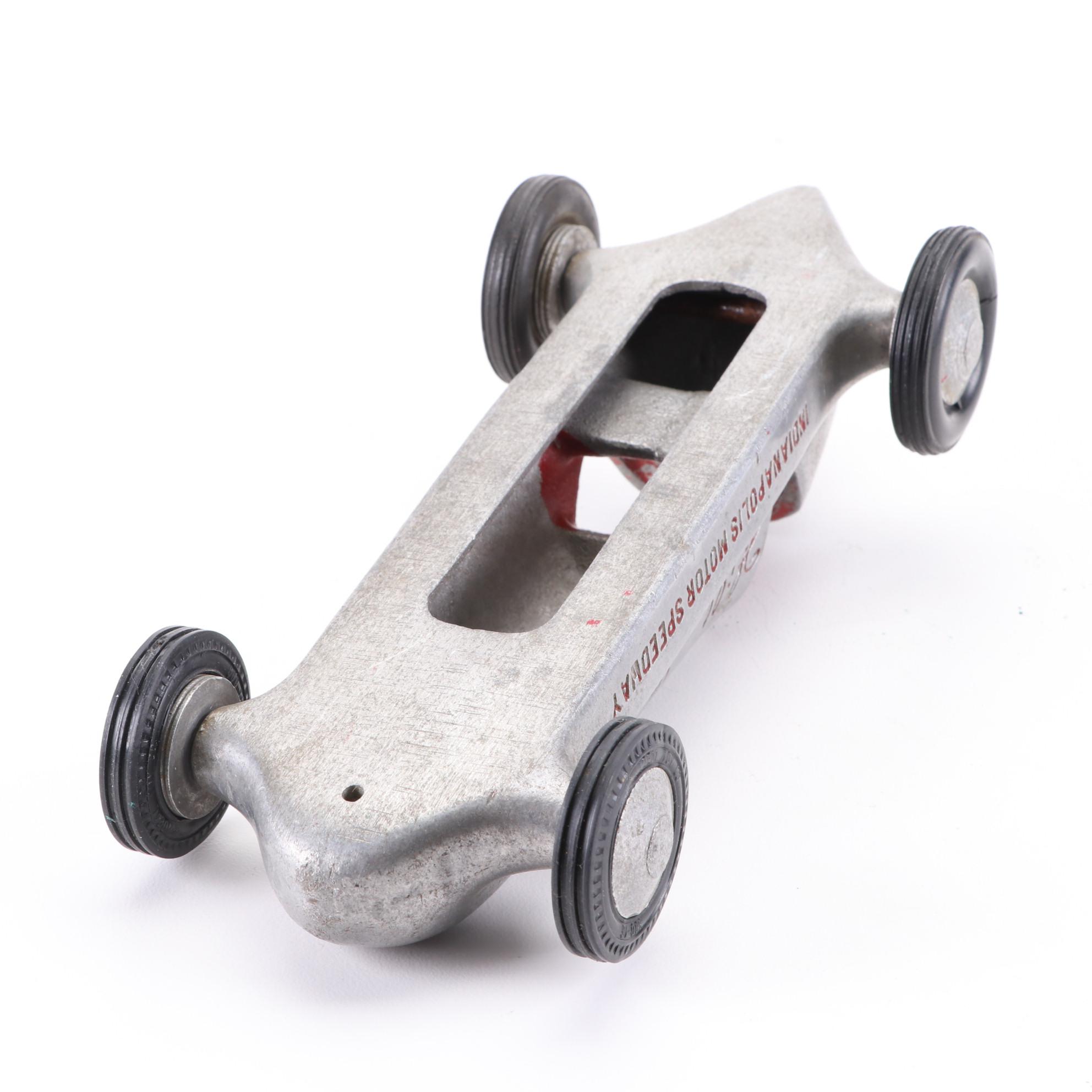 Diecast Cars Including Marklin Mercedes and Wilbur Share Aluminum Indy Car