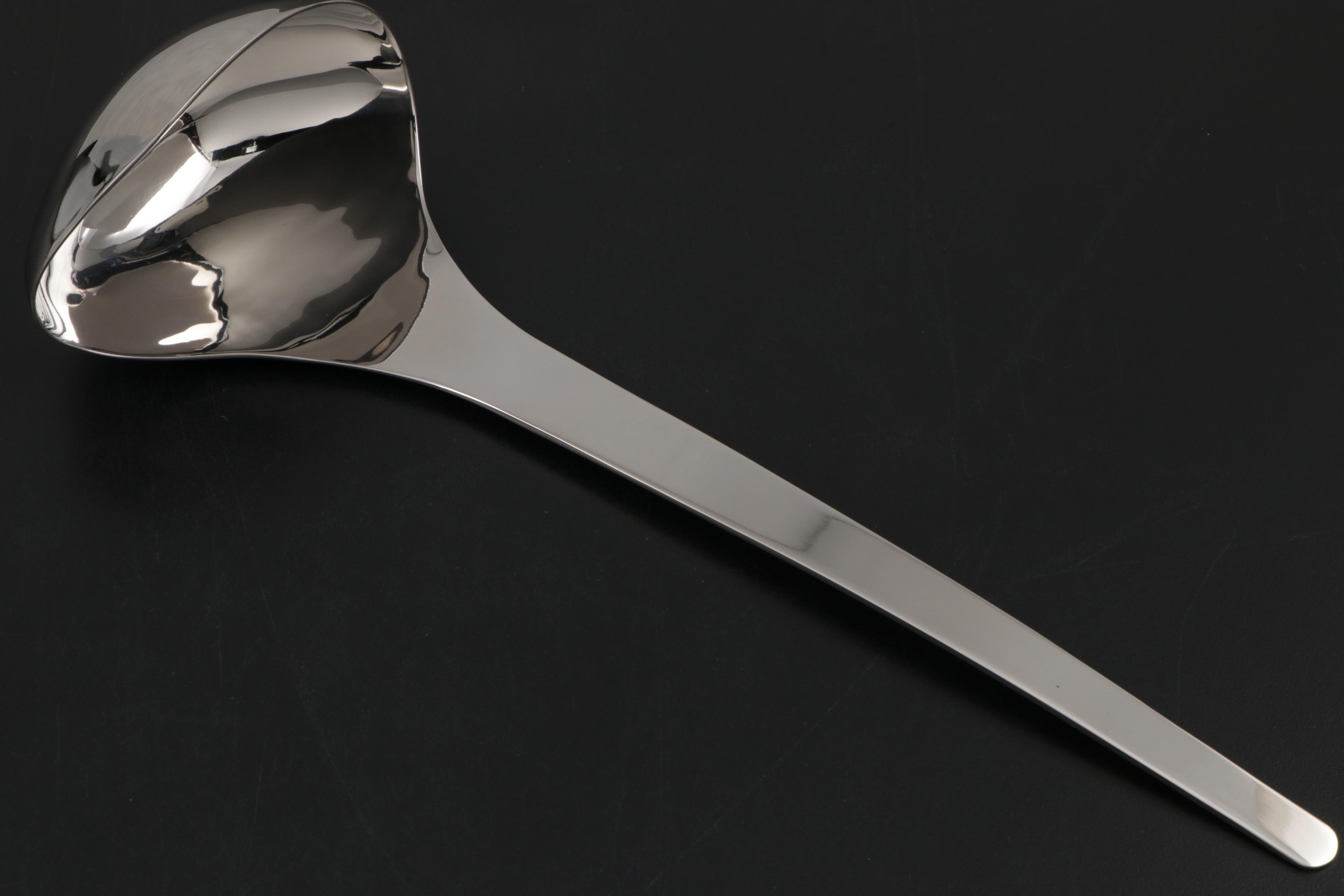 Georg Jensen Modern Stainless Steel Ladle and Cheese Knife Set