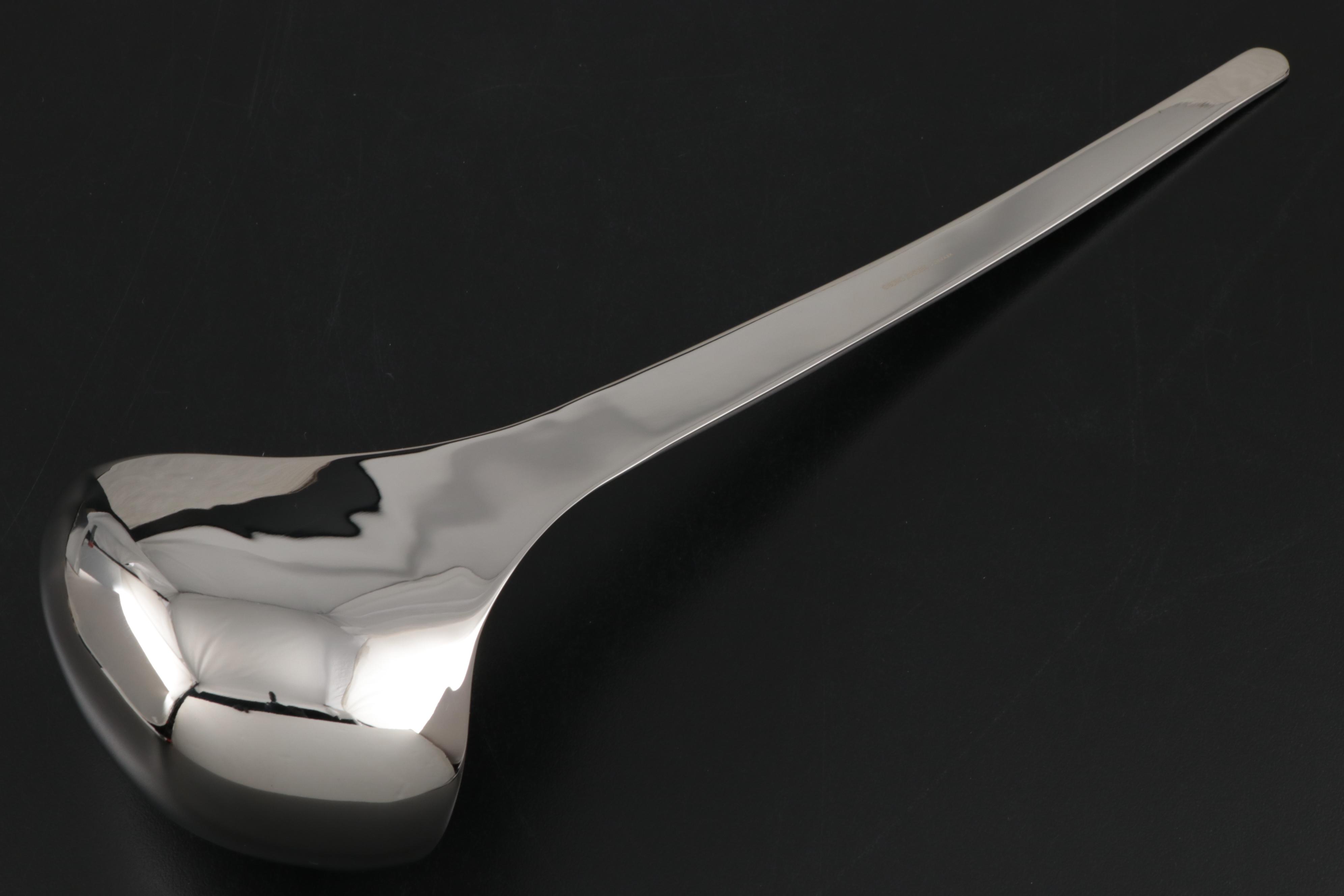 Georg Jensen Modern Stainless Steel Ladle and Cheese Knife Set