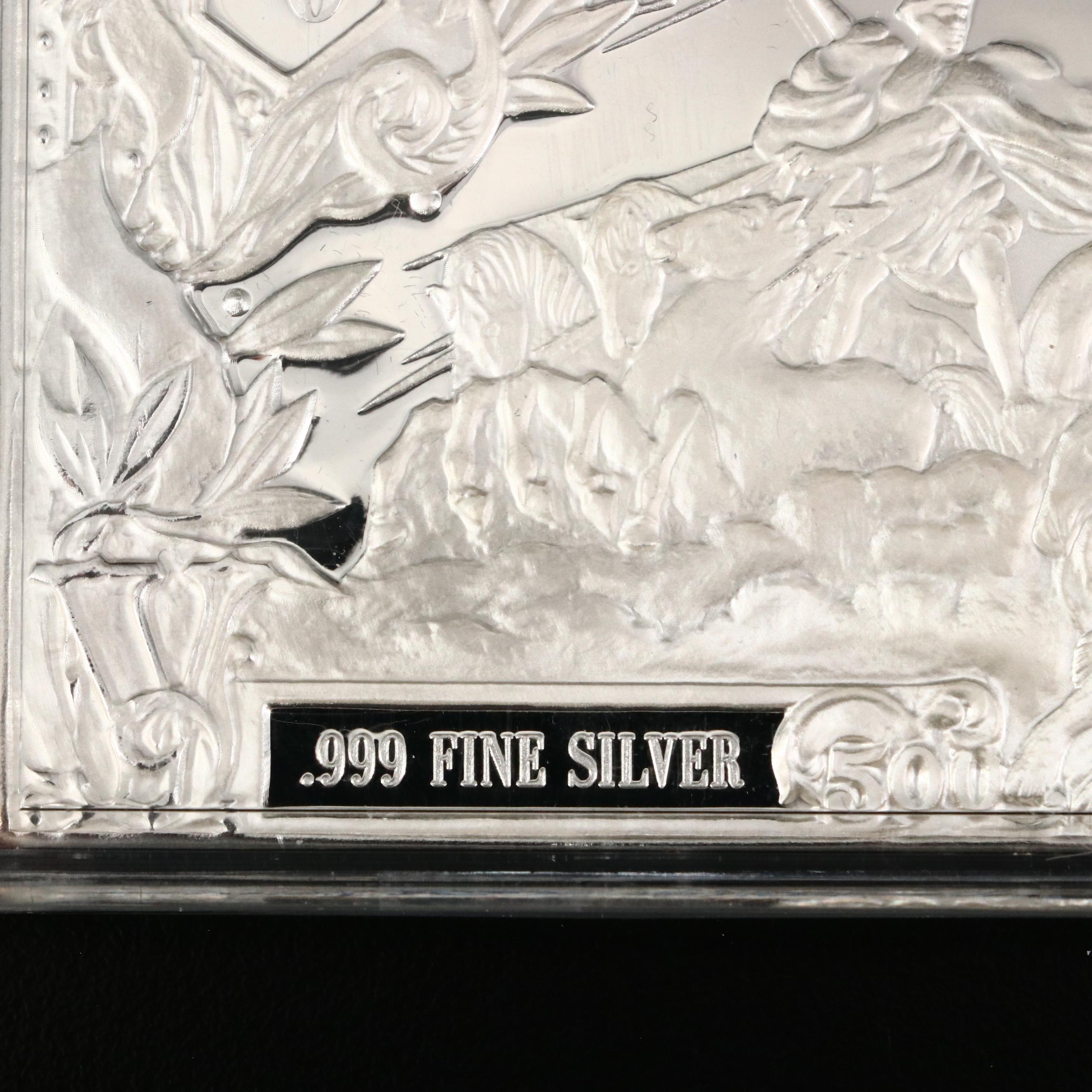 $500 Eight Ounce Proof Silver Certificate in .999 Fine Silver, 1996