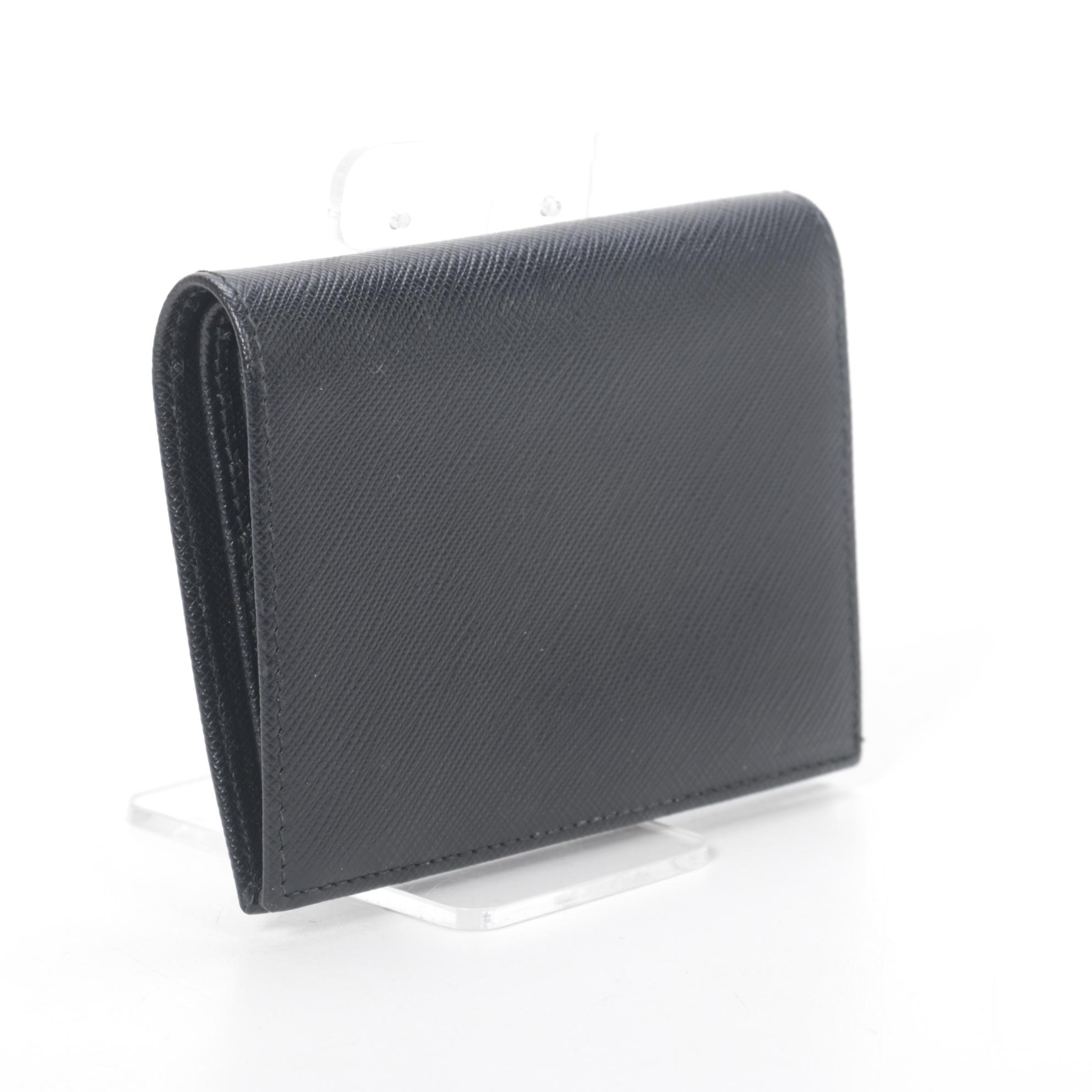 Prada Bifold Wallet in Black Saffiano Leather