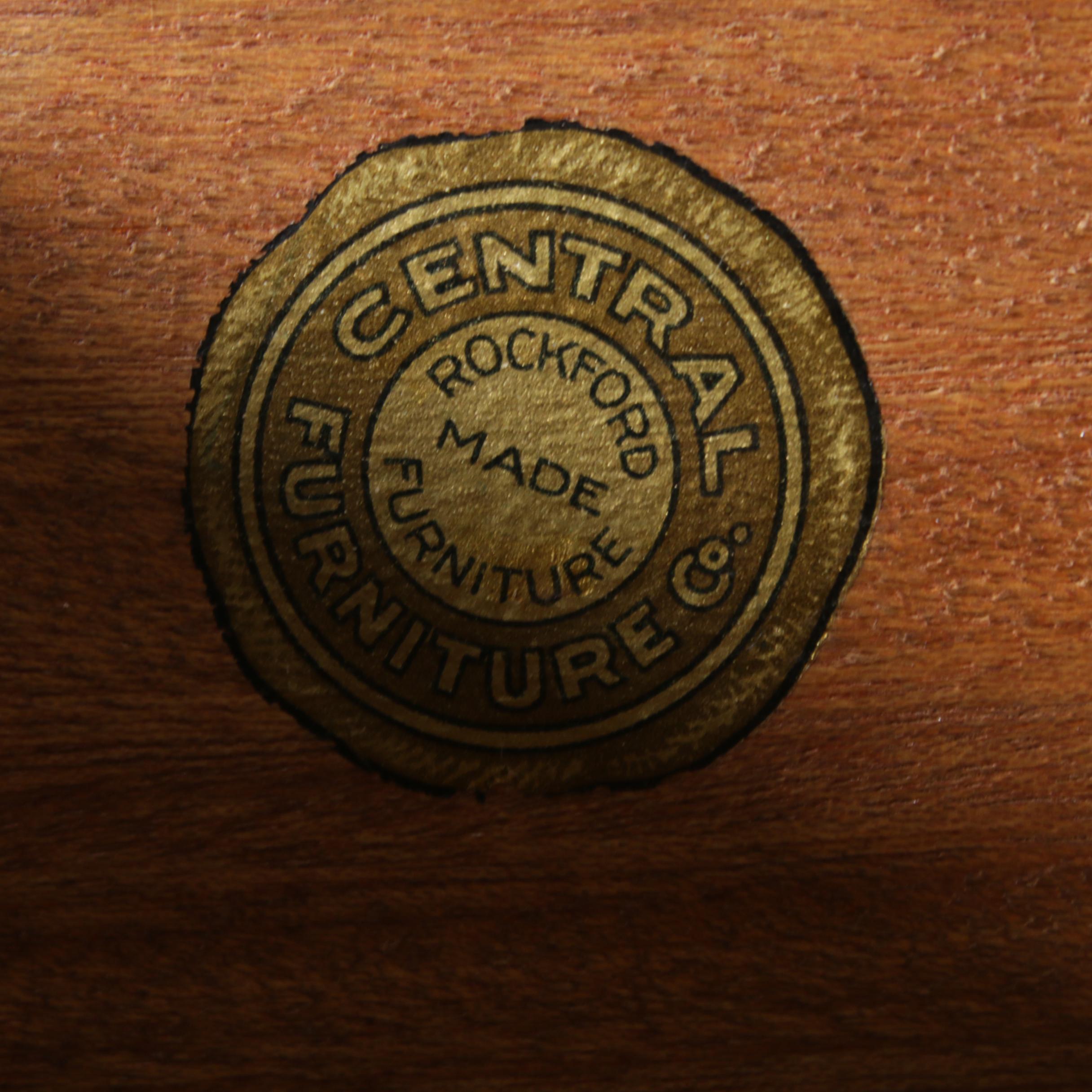 Central Furniture Jacobean Revival Walnut China Cabinet, Mid-20th Century