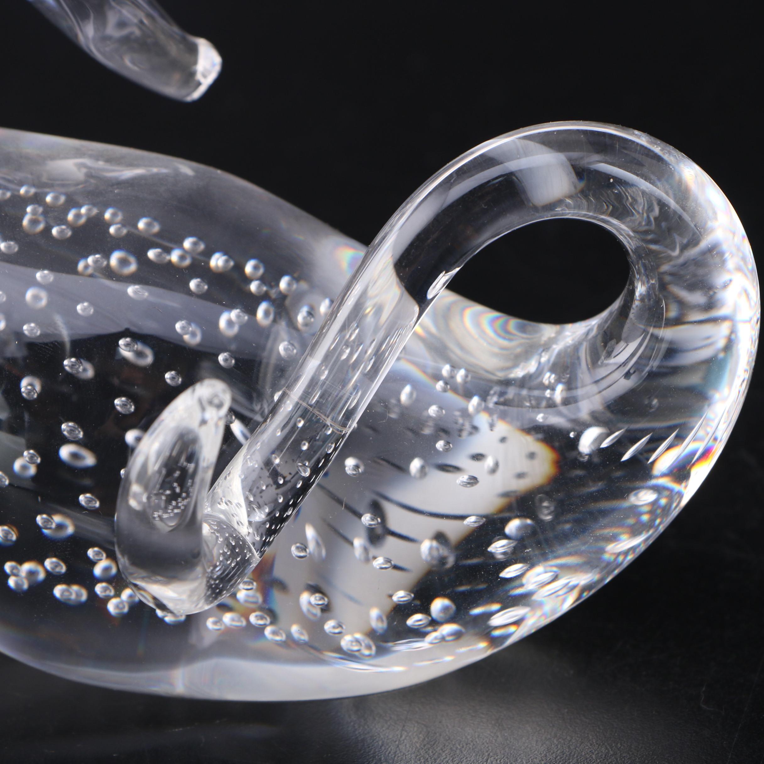 Steuben "Heritage Dragon" Art Glass Figurine Designed by Bernard X. Wolff