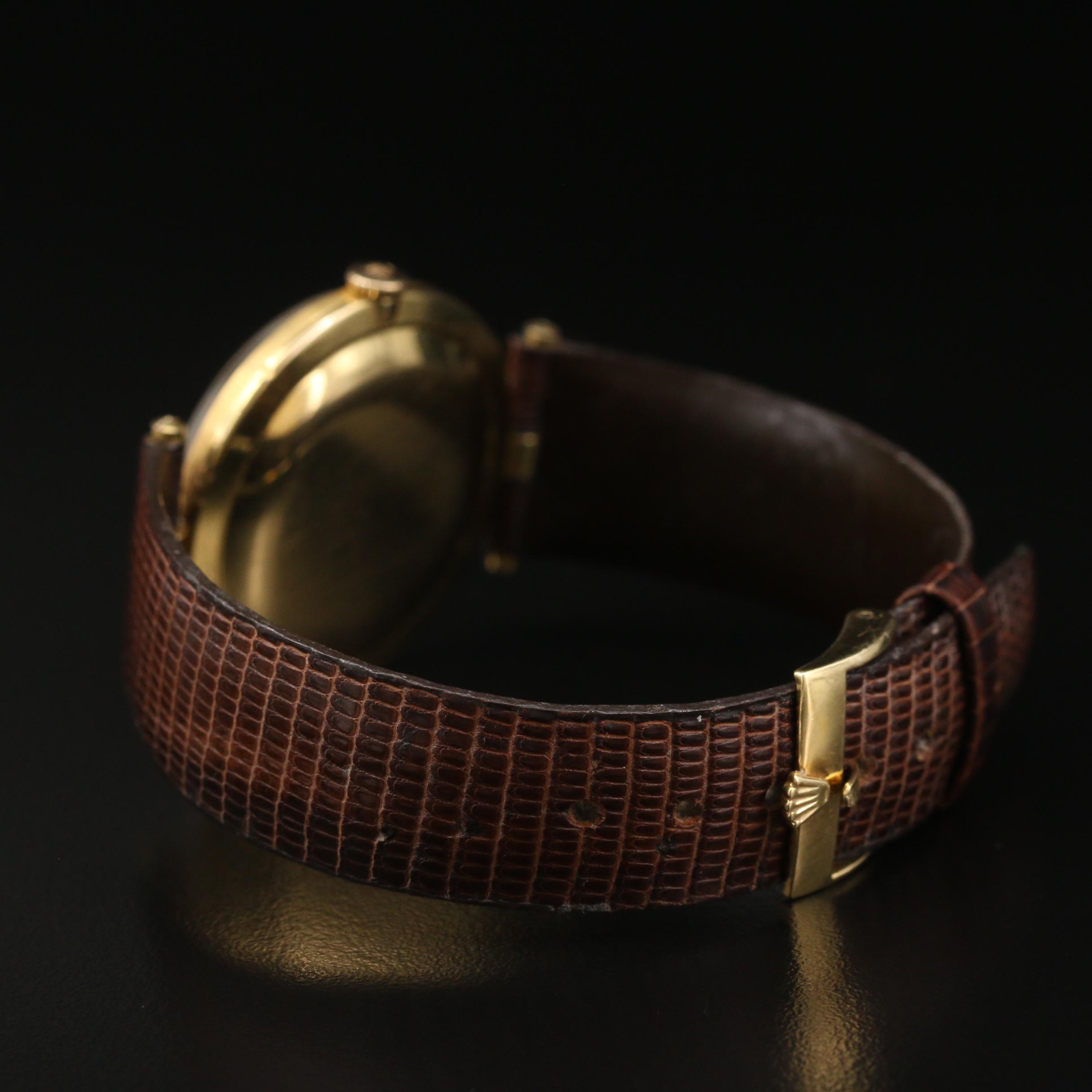 1971 Rolex Precision 18K Yellow Gold Stem Wind Watch