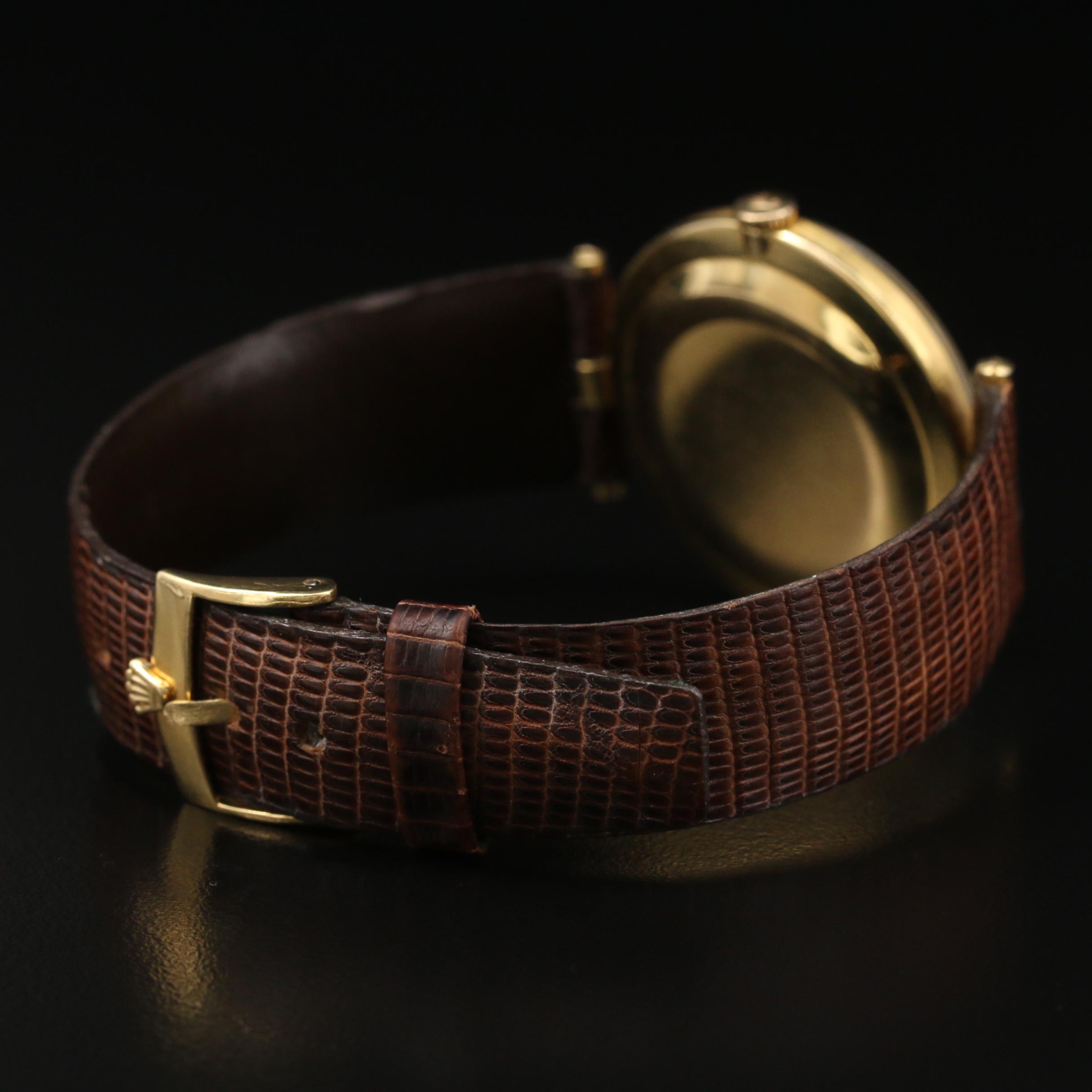 1971 Rolex Precision 18K Yellow Gold Stem Wind Watch