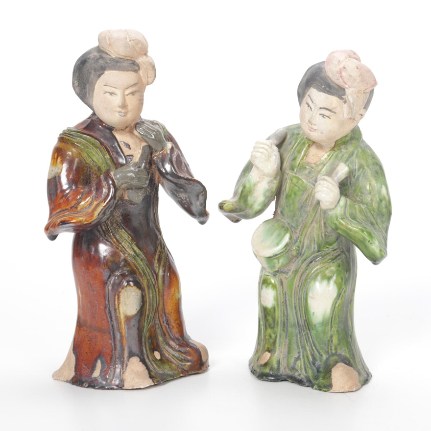 Chinese Shiwan Ware  Musician Figurines, 20th Century