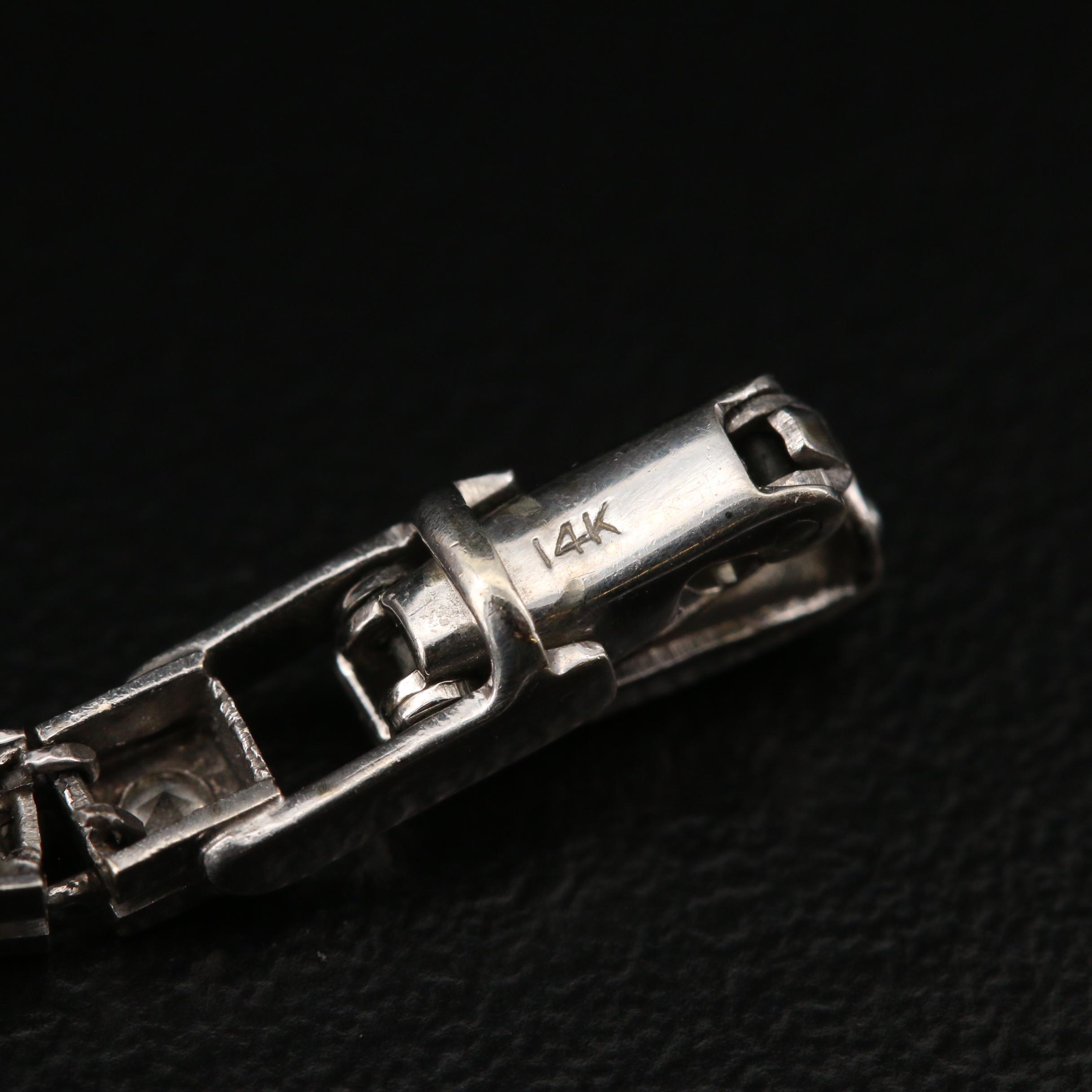 Vintage Eska 1.12 CTW Diamond and 14K White Gold Stem Wind Watch