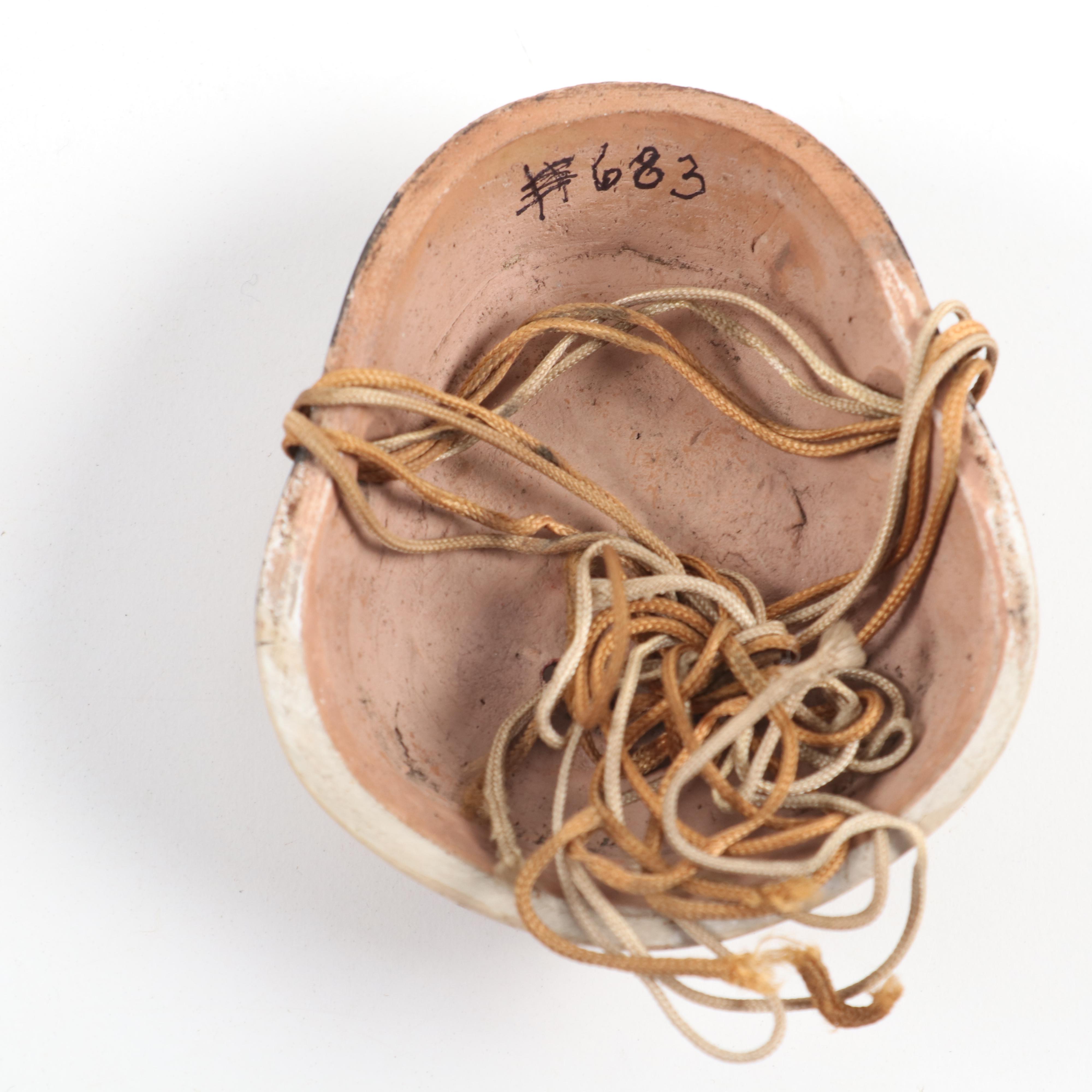 Japanese Miniature Noh Masks with Erotic Scene and Ebisu Sake Cup