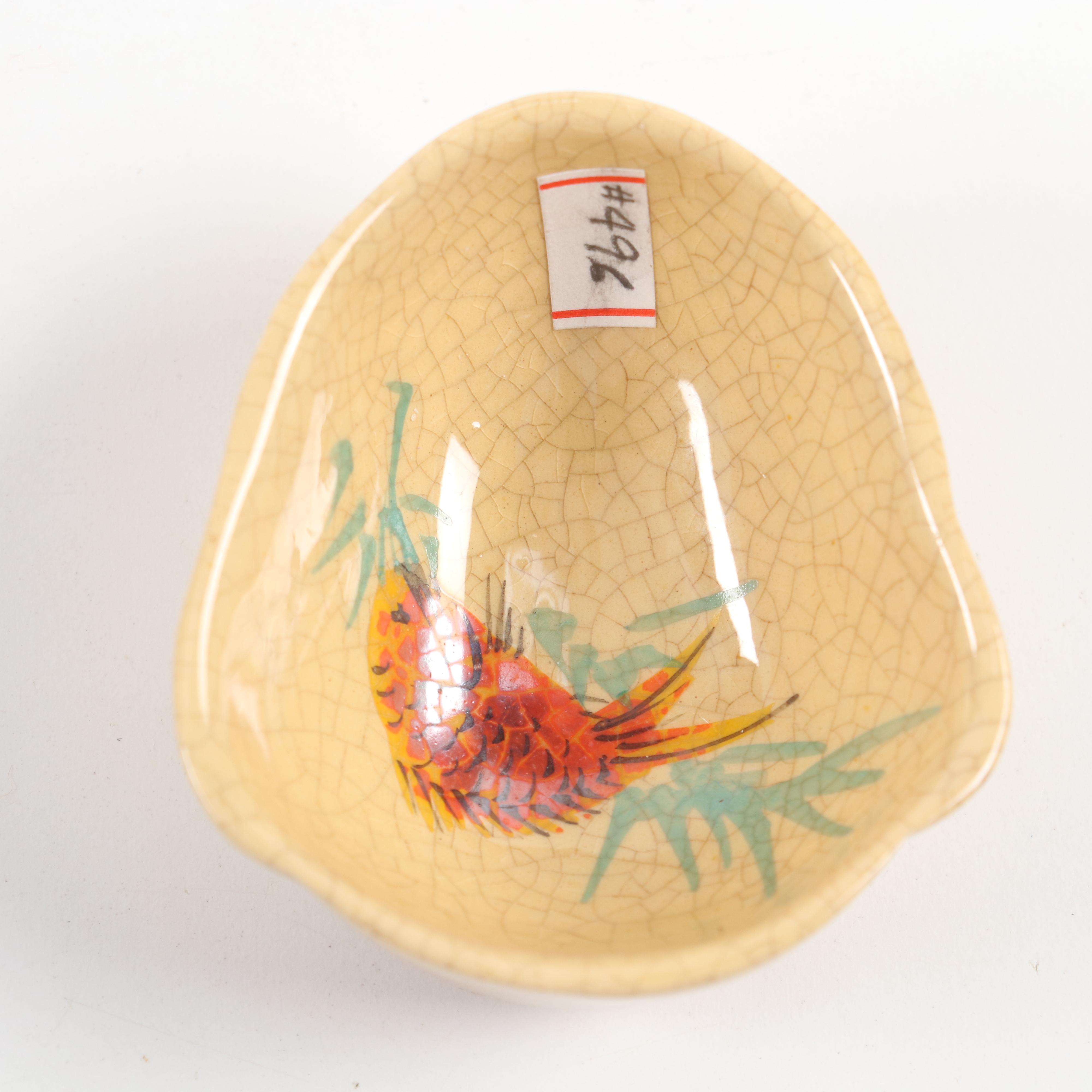 Japanese Miniature Noh Masks with Erotic Scene and Ebisu Sake Cup