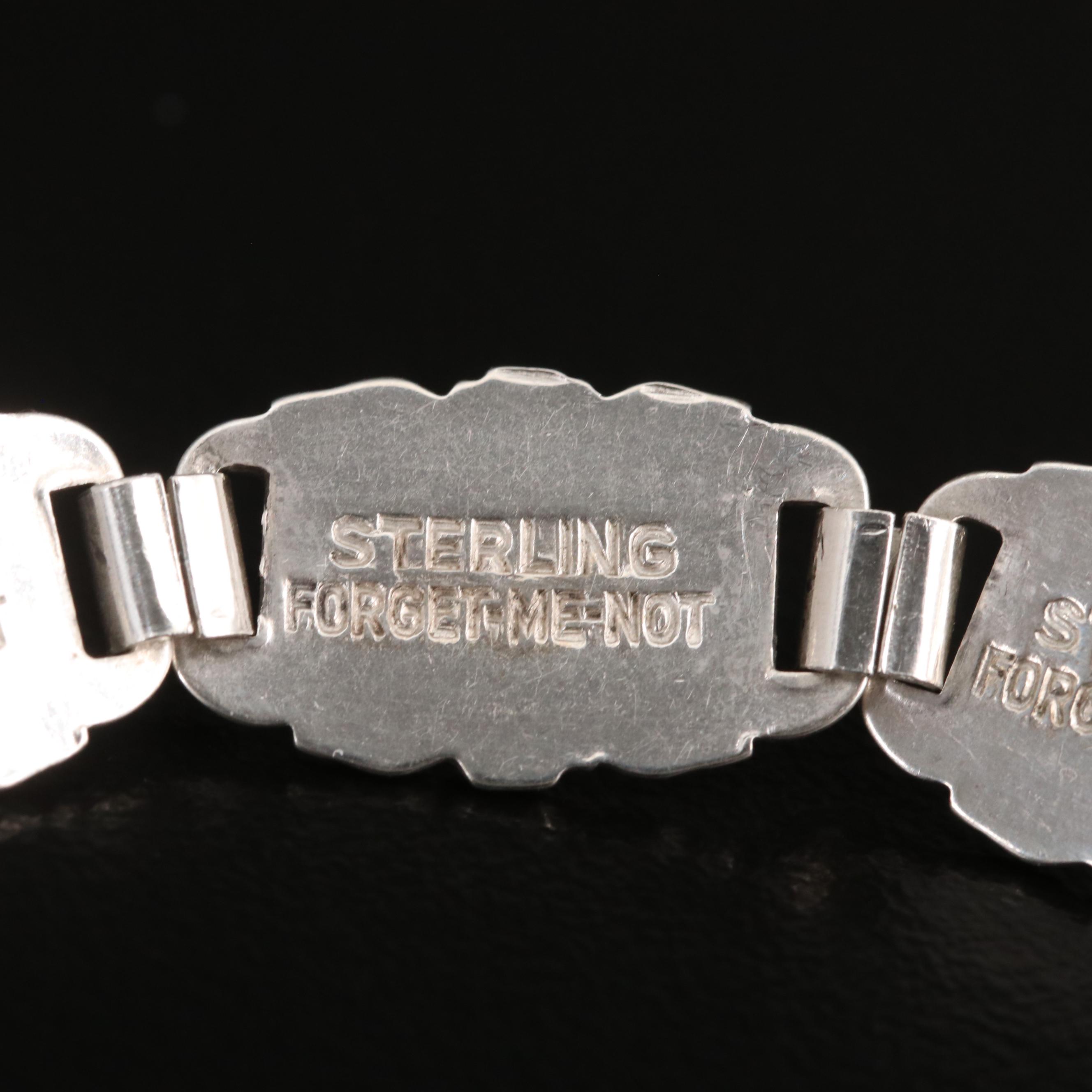 Vintage Sterling "Forget-Me-Not" Bracelet