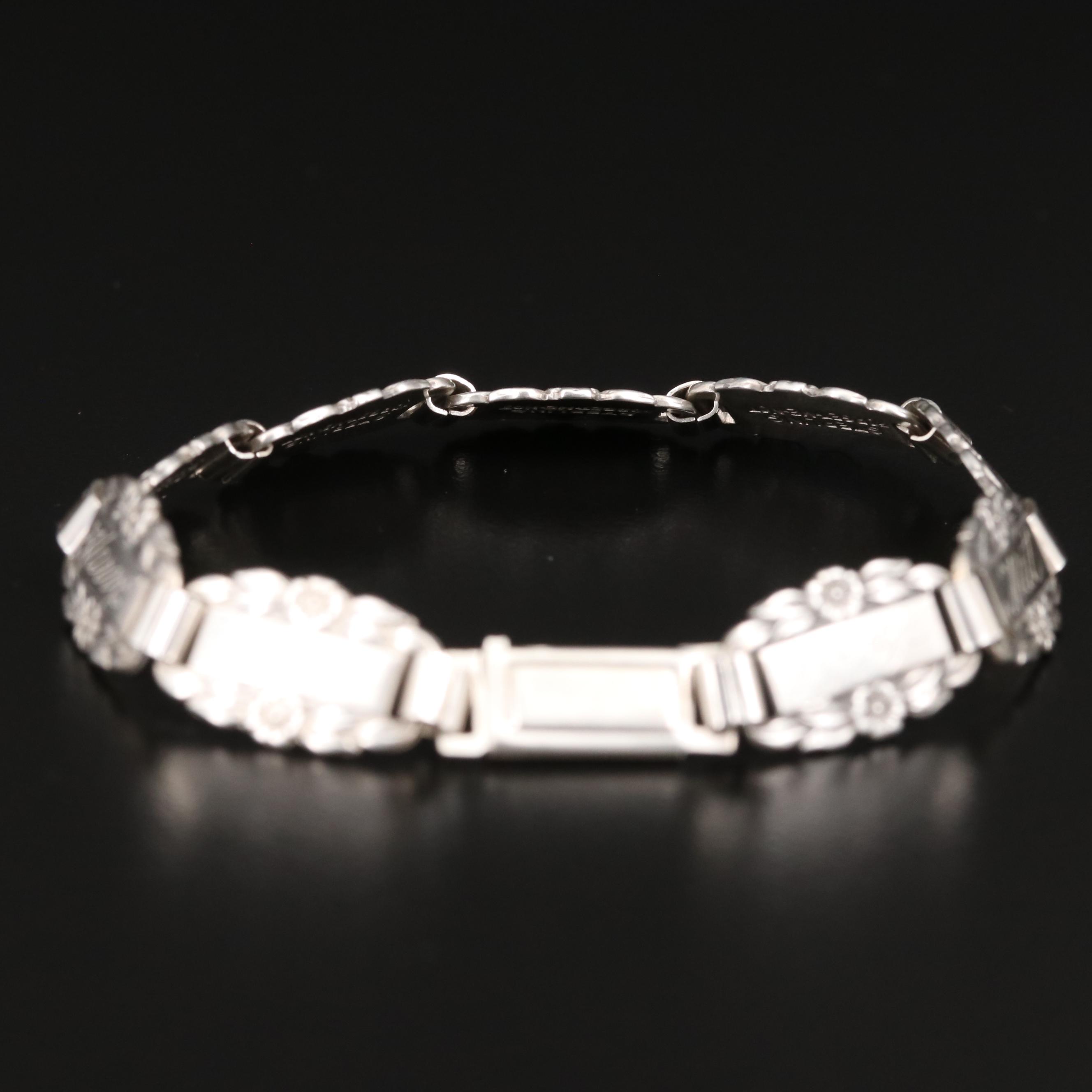 Vintage Sterling "Forget-Me-Not" Bracelet