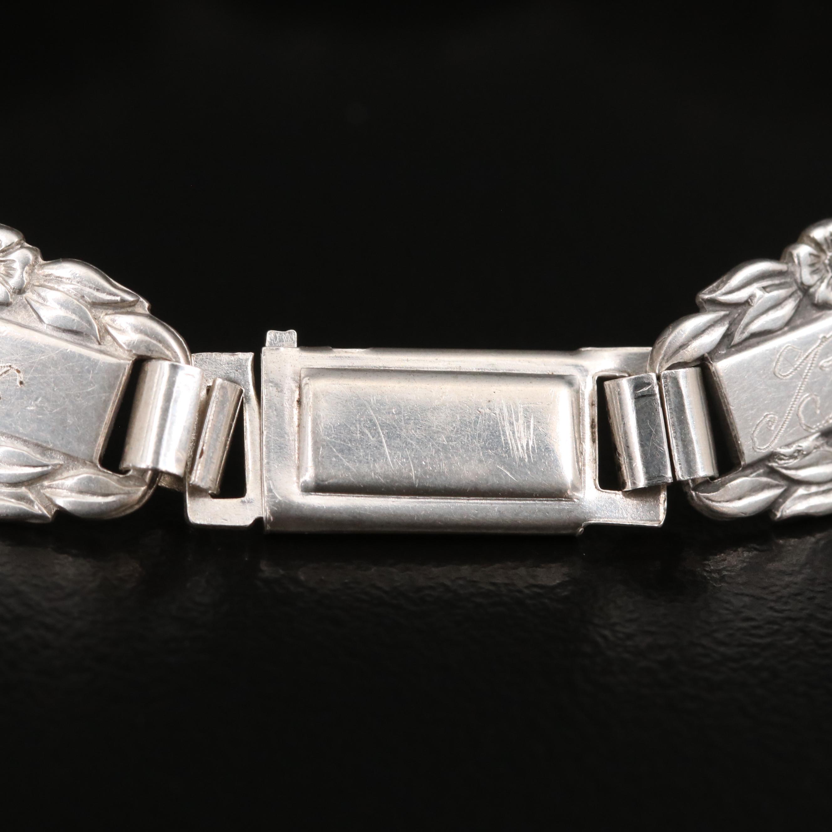 Vintage Sterling "Forget-Me-Not" Bracelet