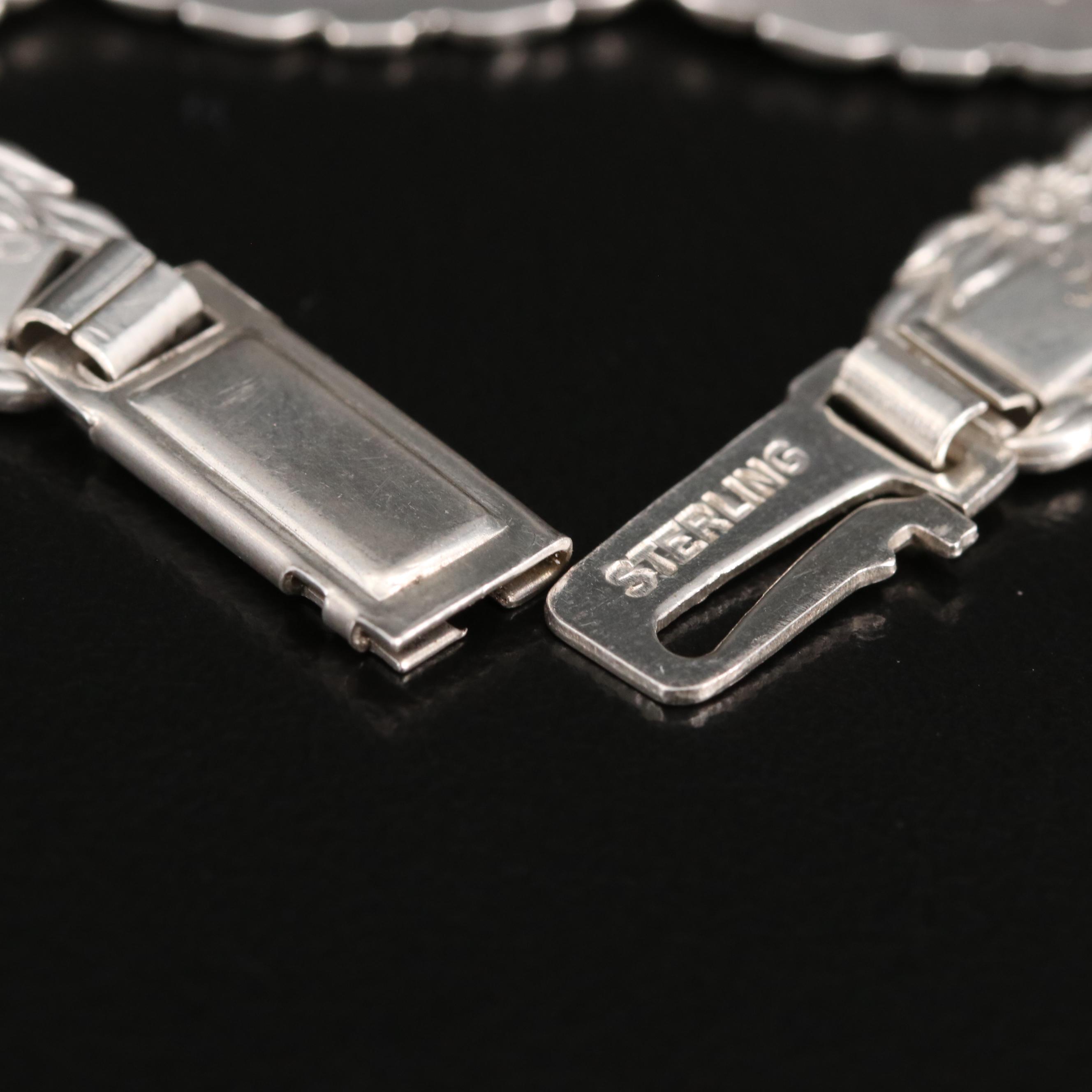 Vintage Sterling "Forget-Me-Not" Bracelet