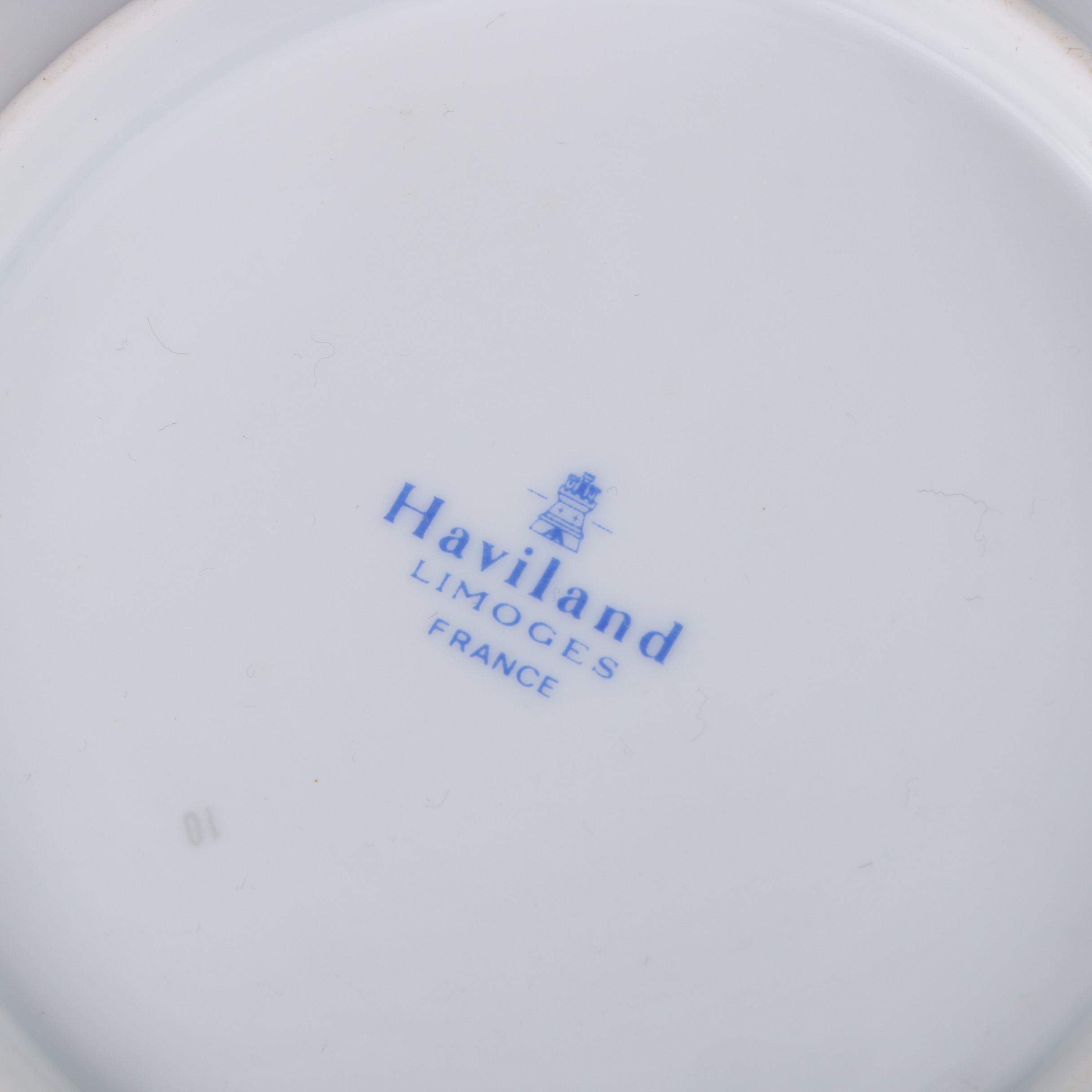 Haviland Floral Porcelain Ruffled Edge Centerpiece Bowl