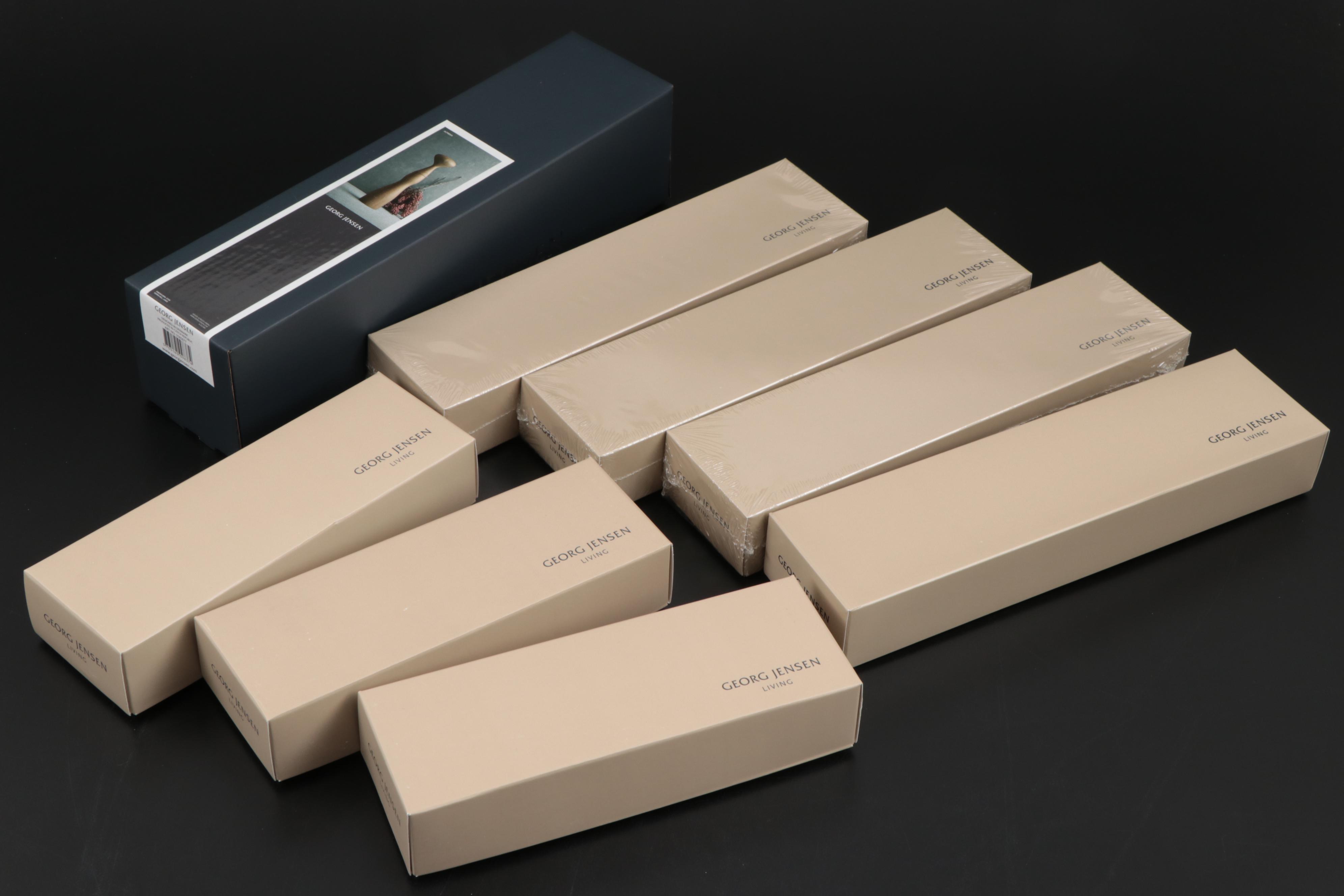 Georg Jensen Stainless Steel "Copenhagen" Knives, Spoons and Pepper Mill