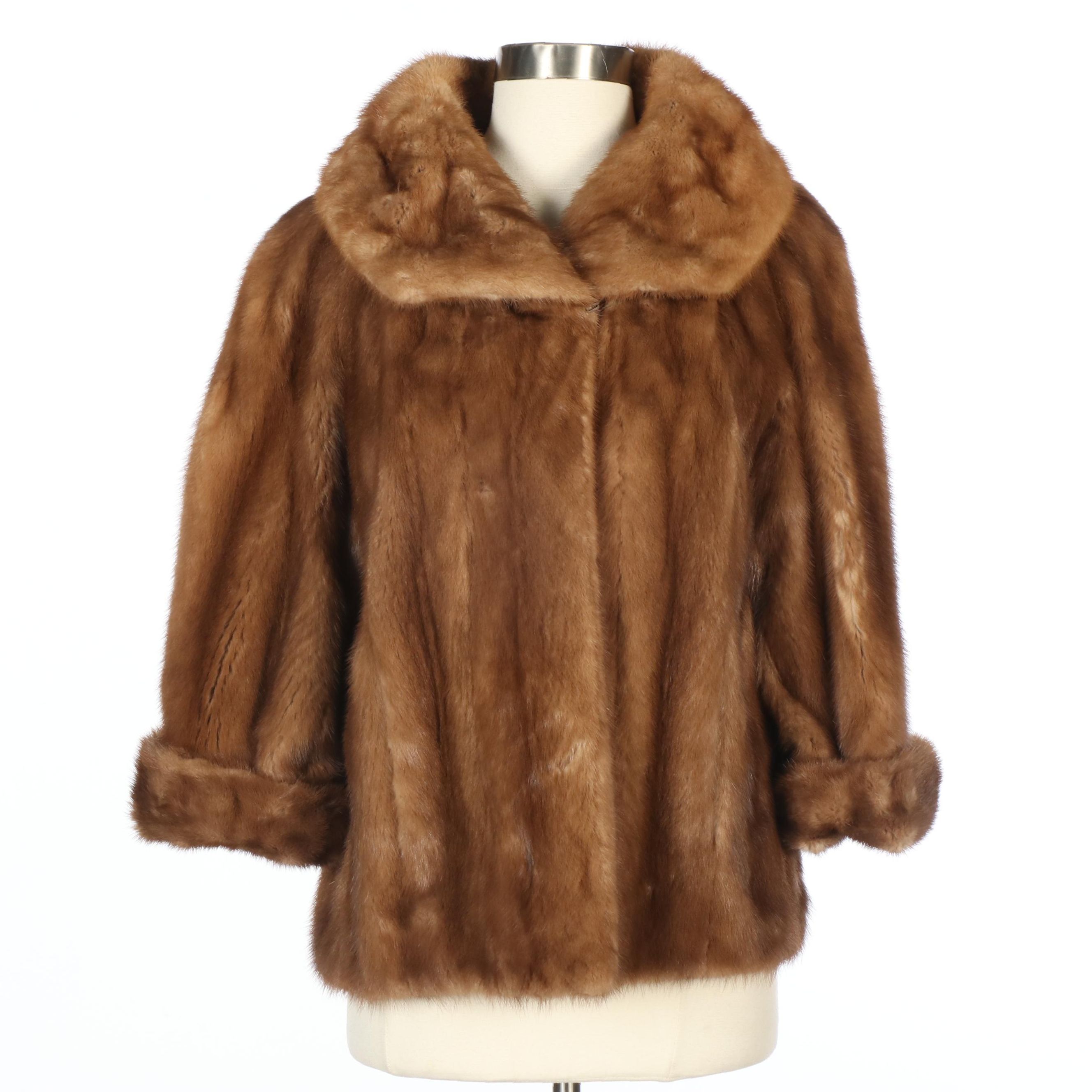 EMBA Pastel Mink Fur Jacket with Turned Back Cuffs from Lowenthal's