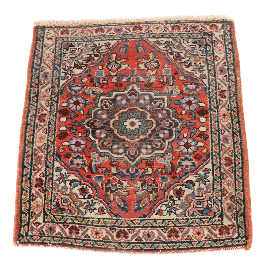 2'2 x 2'8 Hand-Knotted Persian Zanjan Rug, 1970s