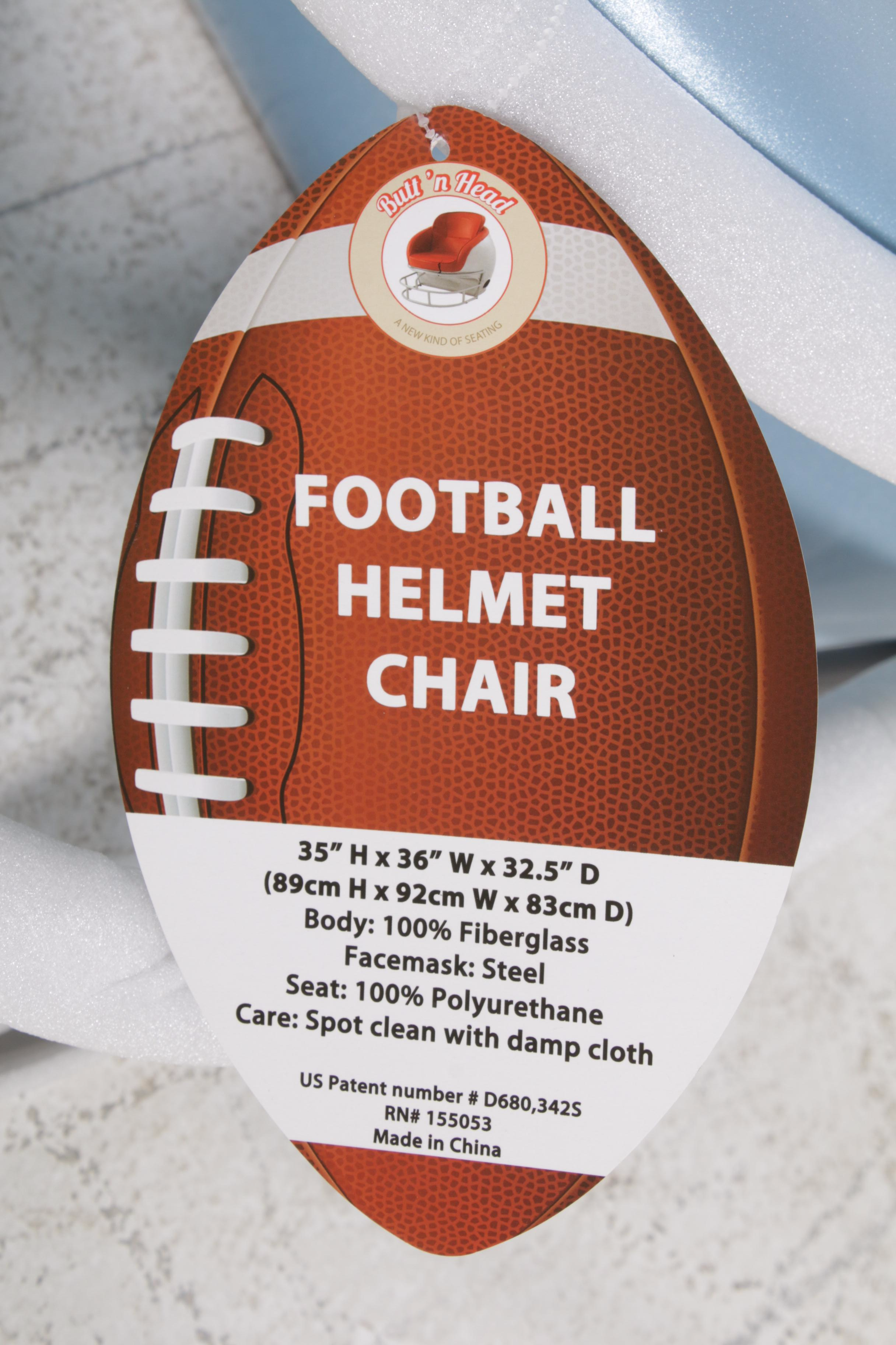 Kentax "Butt N Head" Football Helmet Lounge Chair, 21st Century