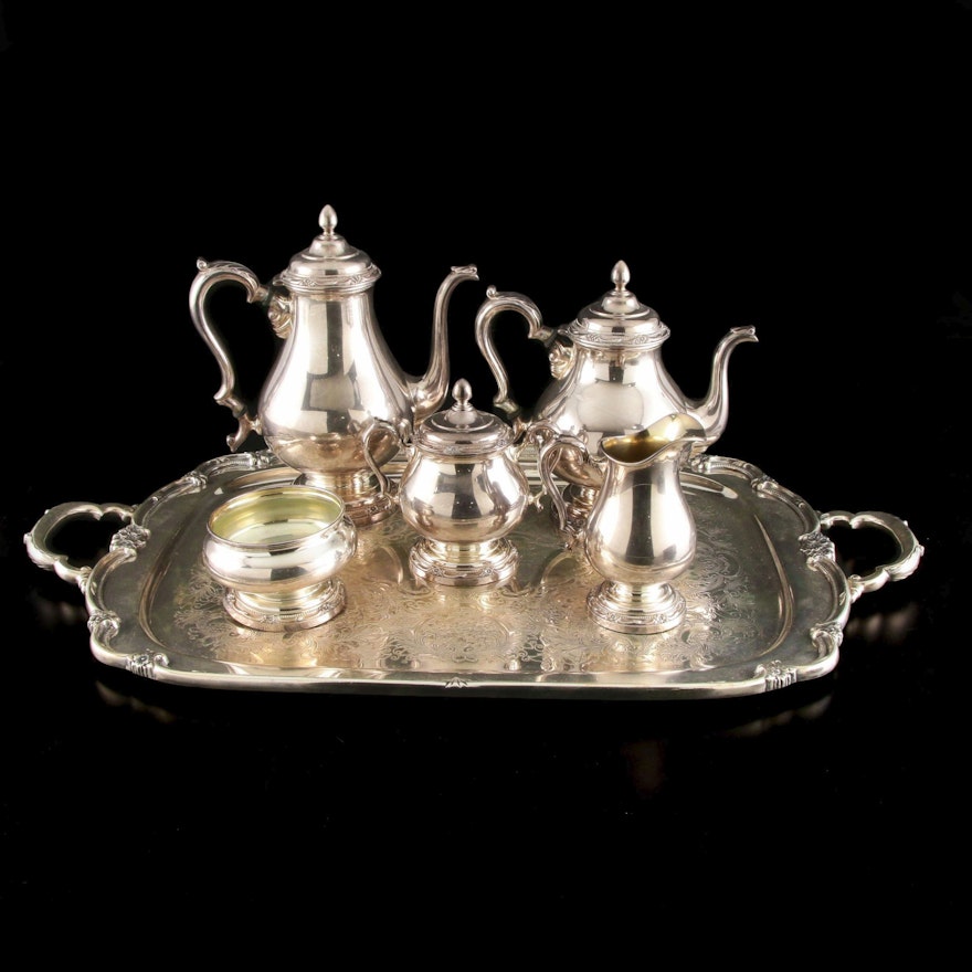 Rogers Bros. "Rememberance" Silver Plate Tea Service, Mid-20th Century