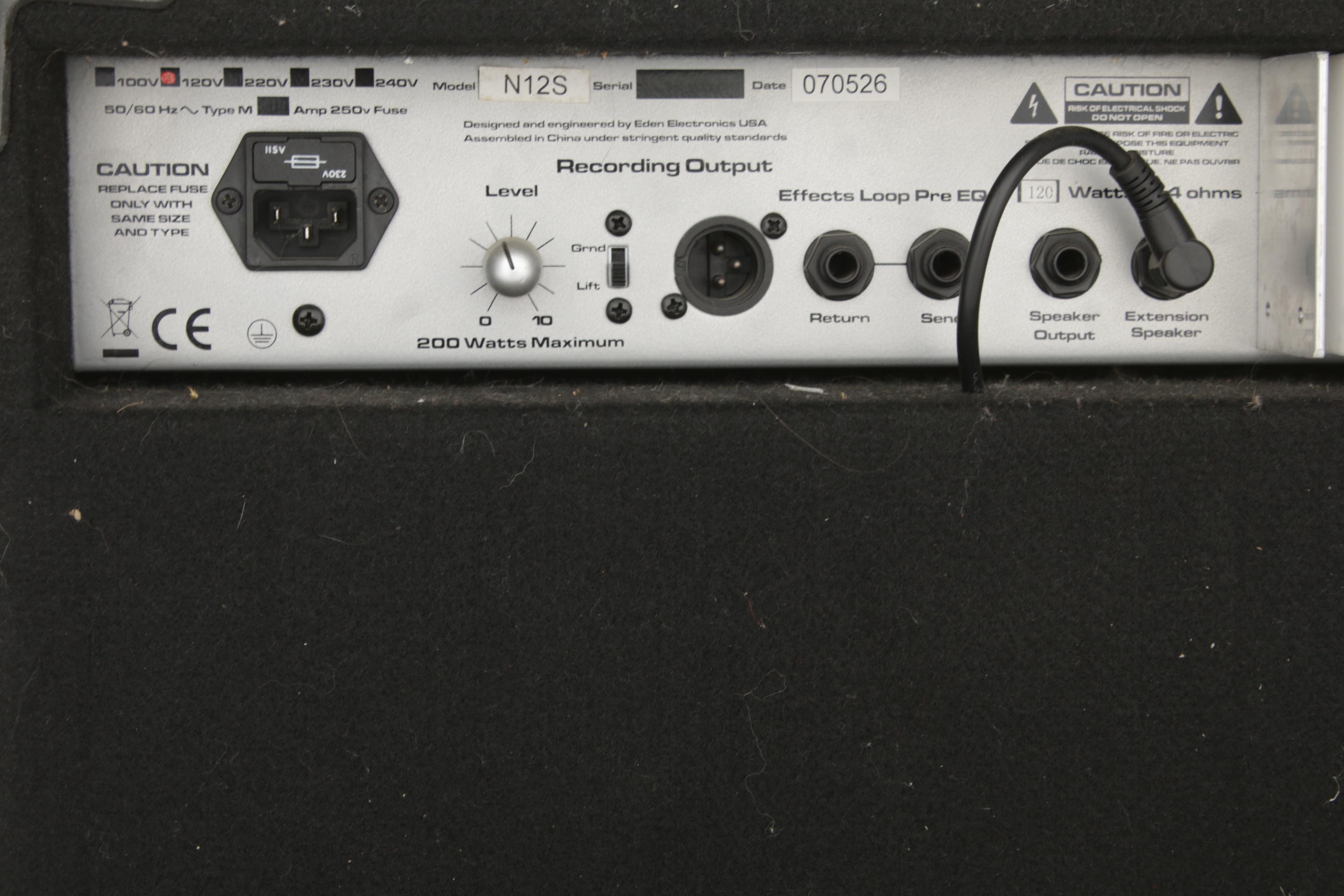 Eden Nemesis Silver Series N12S NA-120 Bass Amplifier, 2000s