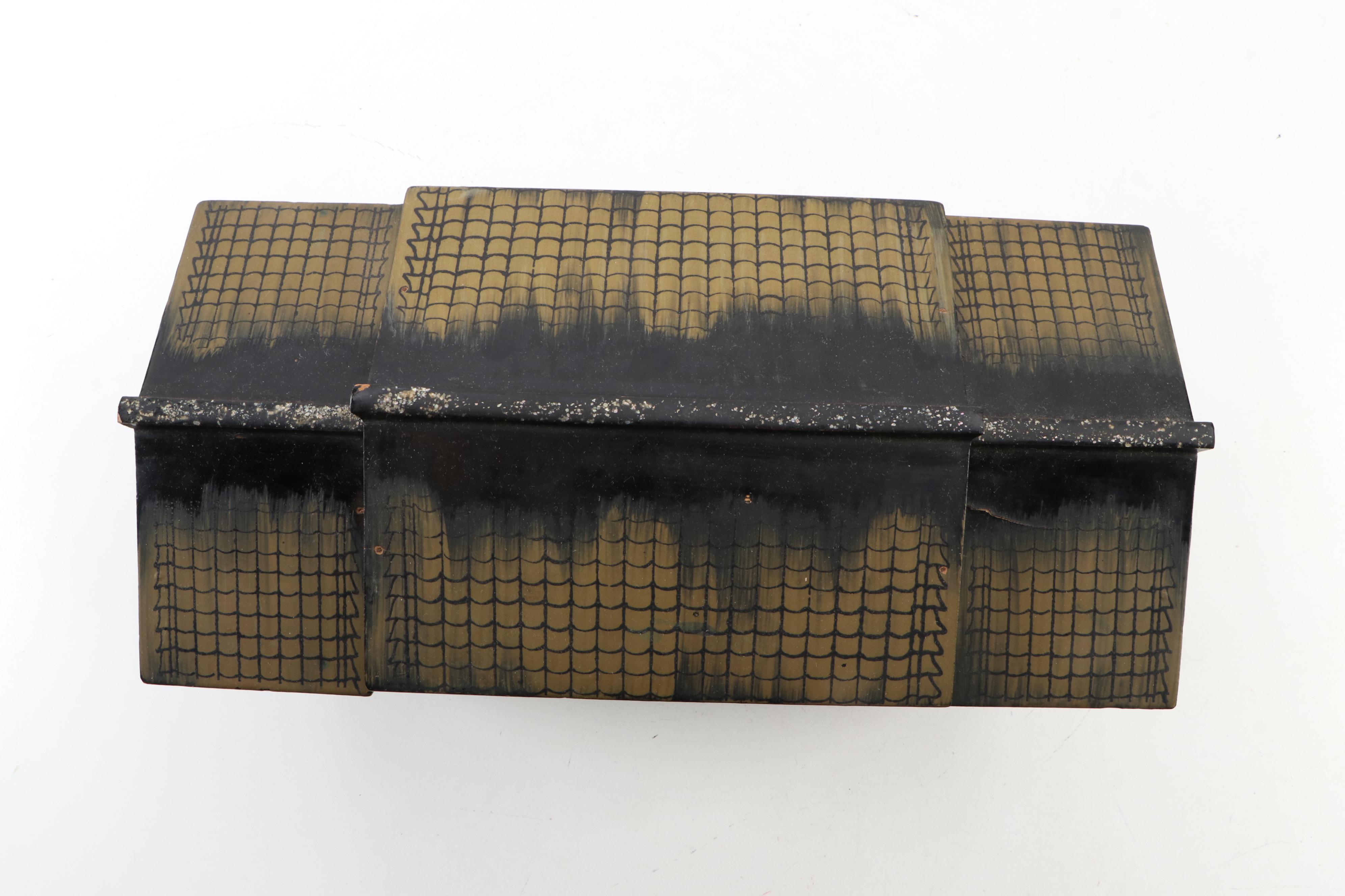 Toyo Japan Lacquer Wood Musical Jewelry Box, Mid-20th Century