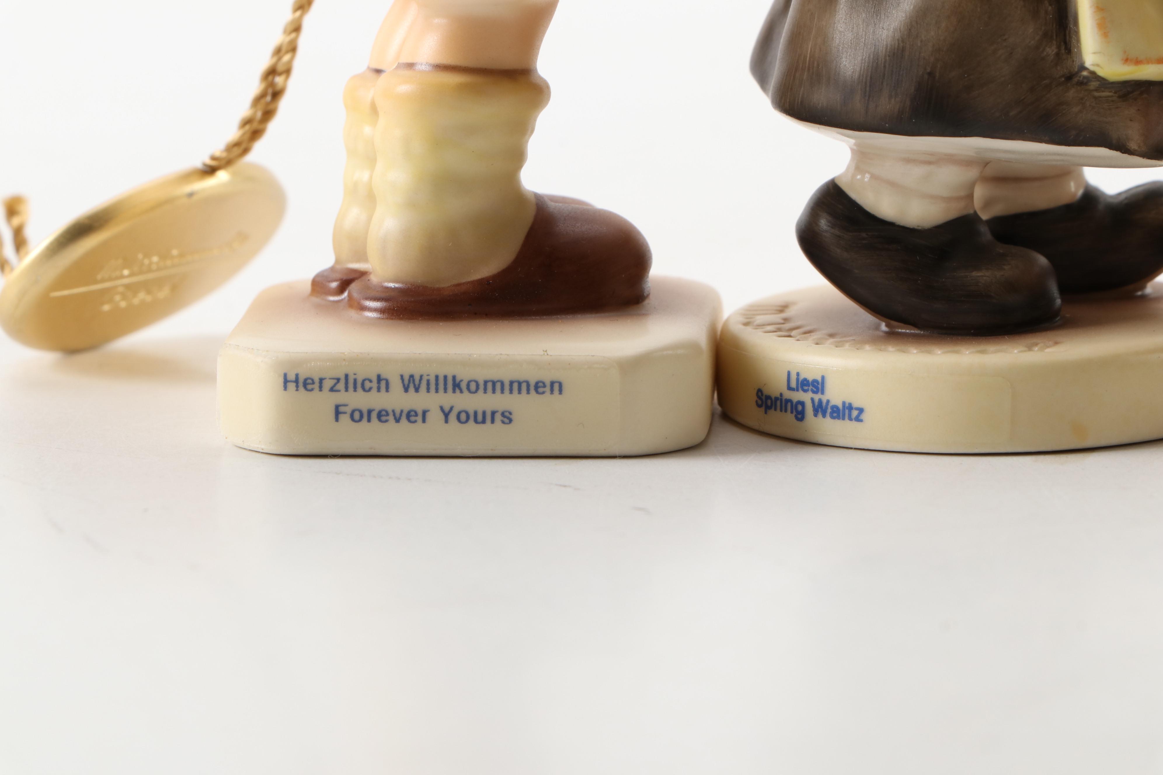 Goebel M.I. Hummel Hand-Painted Porcelain Figurines, Including "Forever Yours"