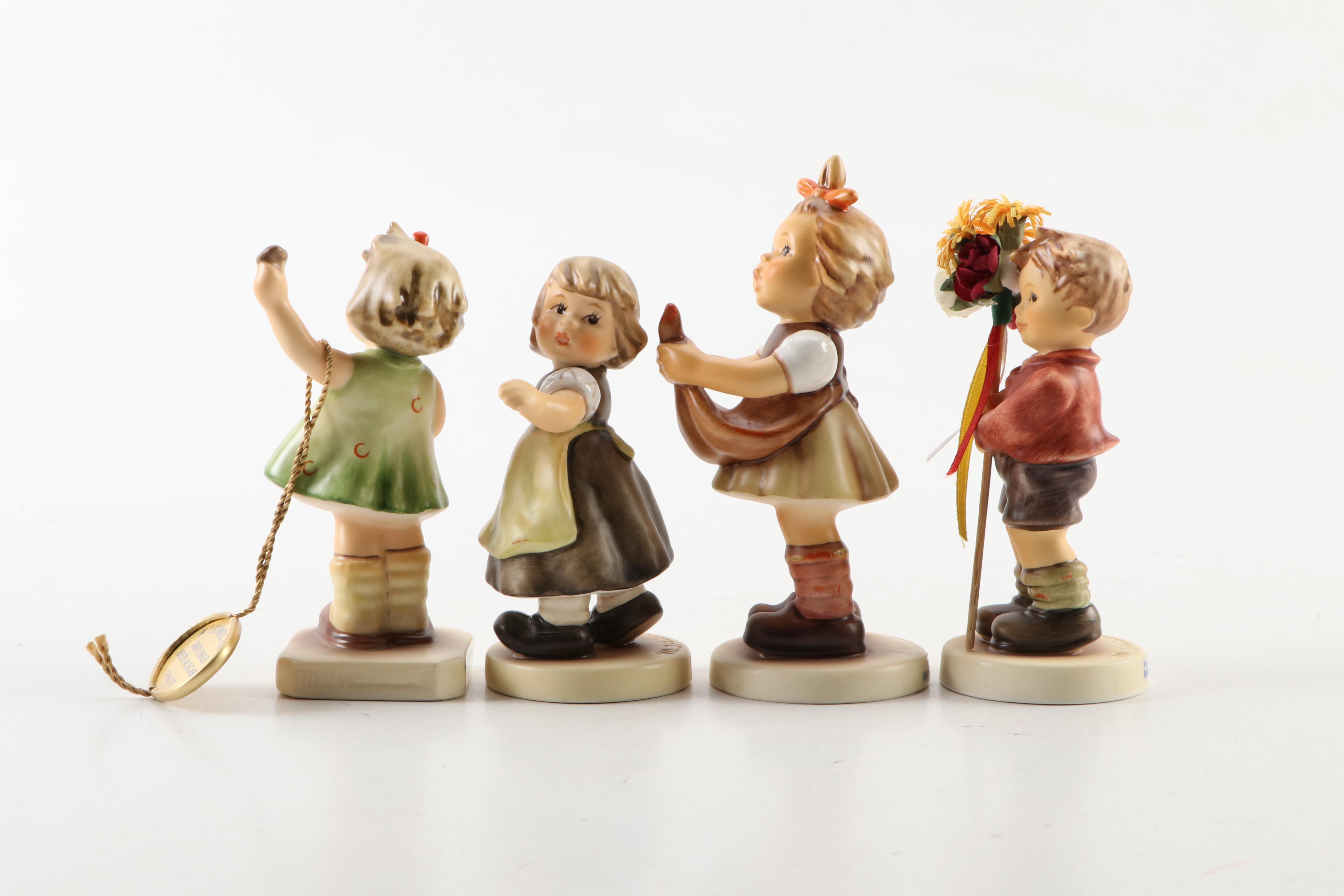 Goebel M.I. Hummel Hand-Painted Porcelain Figurines, Including "Forever Yours"