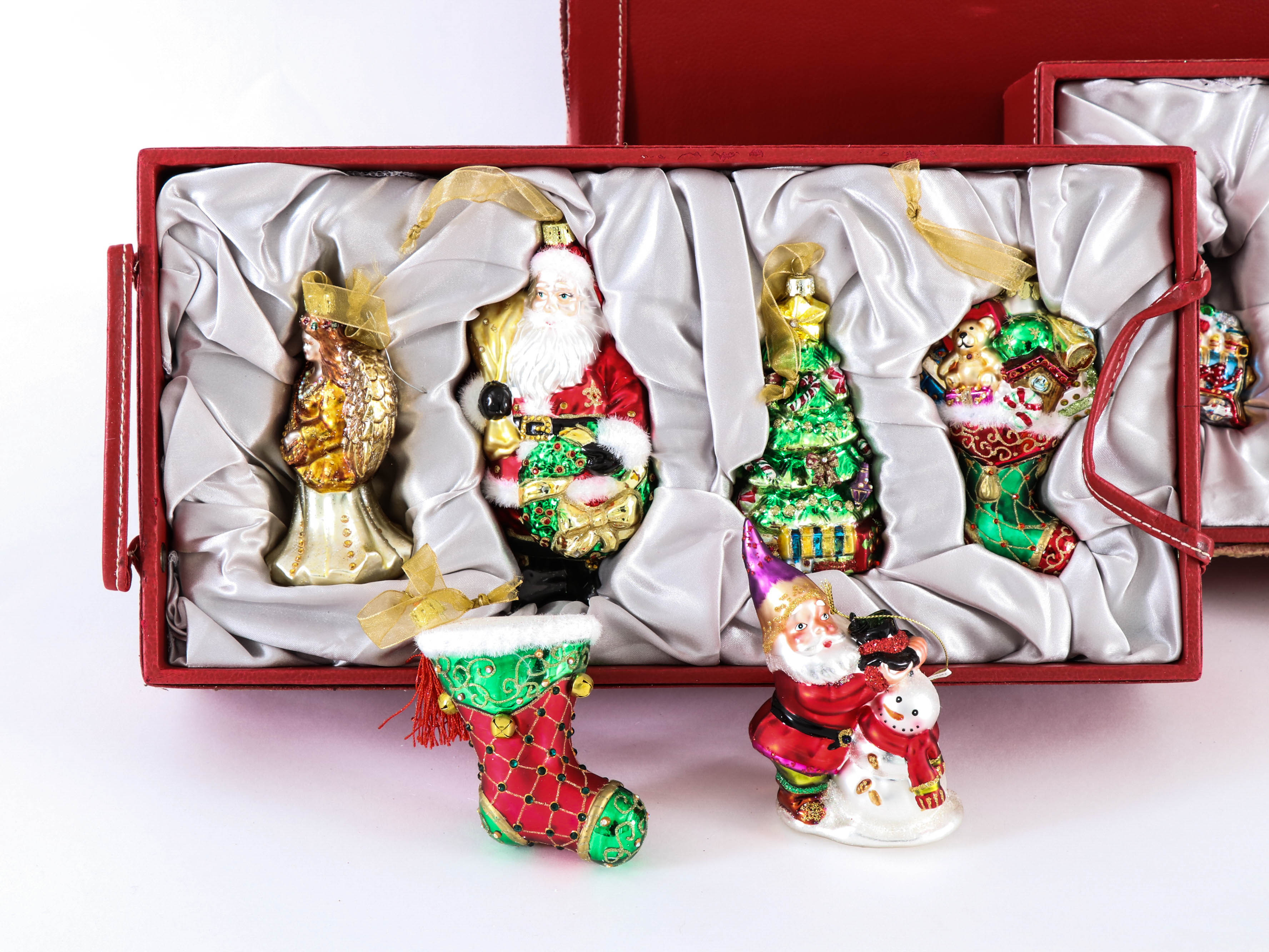 Katherine's Collection Glass Holiday Ornaments with Storage Case