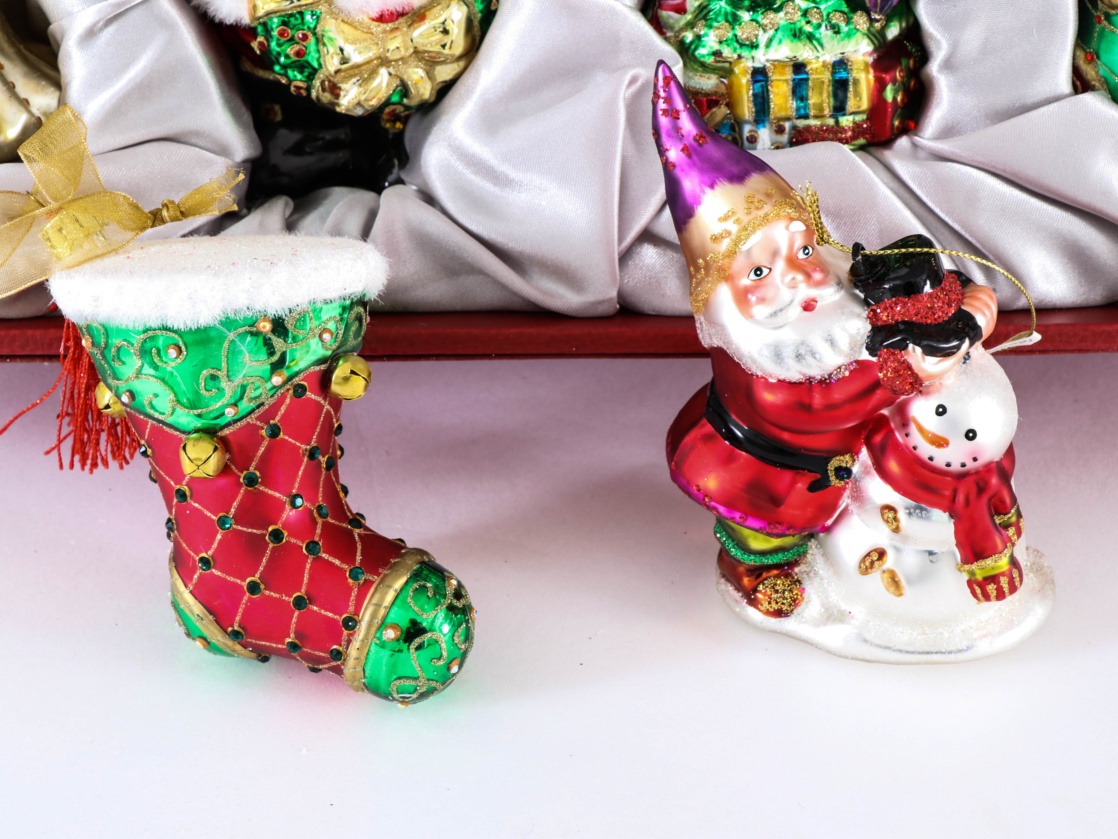 Katherine's Collection Glass Holiday Ornaments with Storage Case