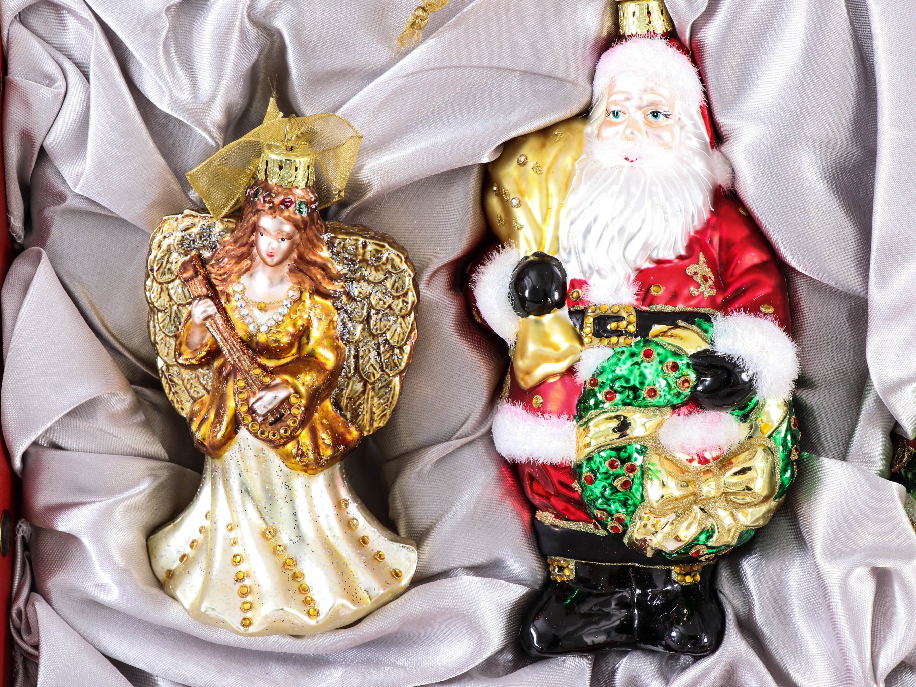 Katherine's Collection Glass Holiday Ornaments with Storage Case