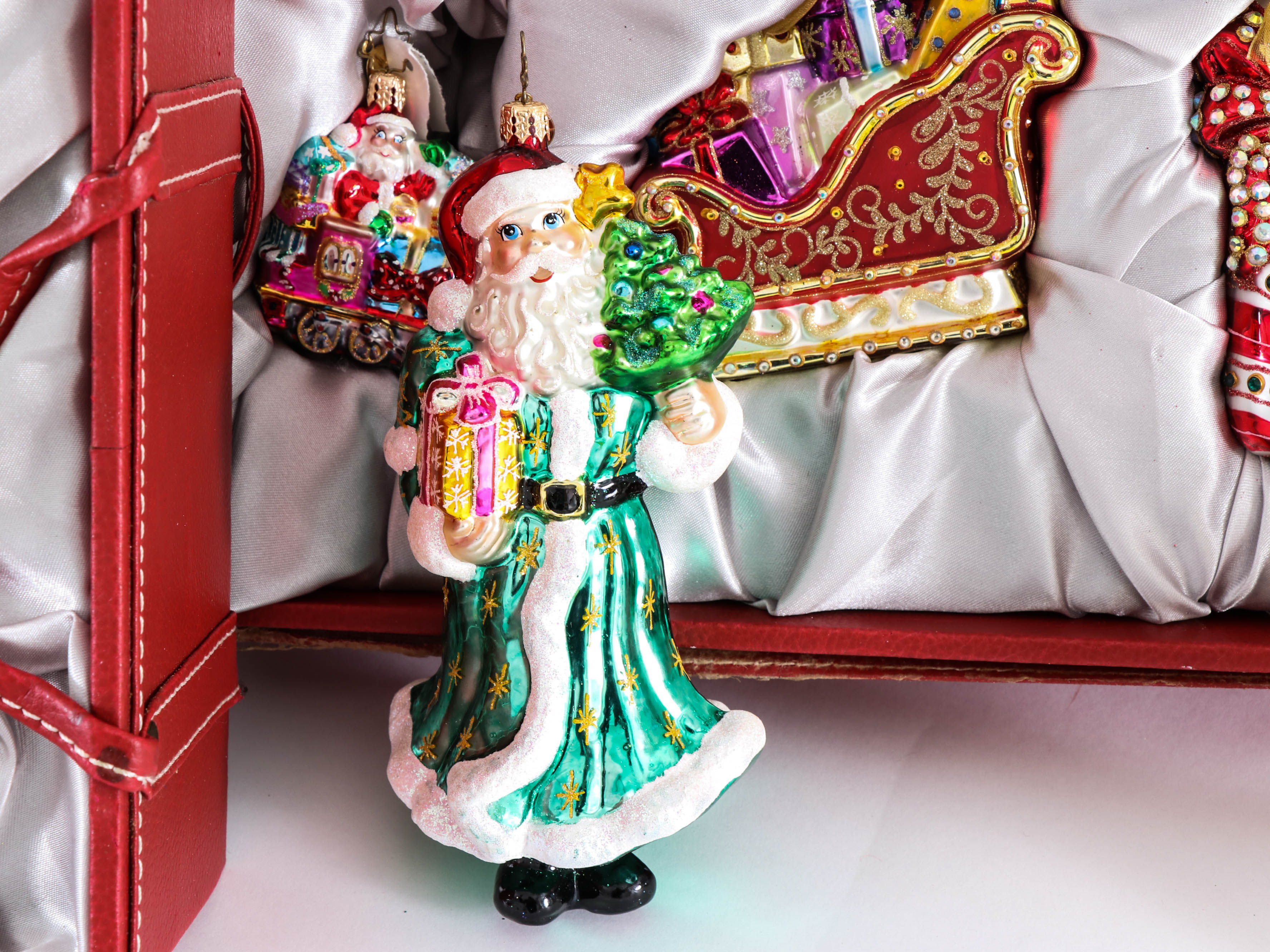 Katherine's Collection Glass Holiday Ornaments with Storage Case