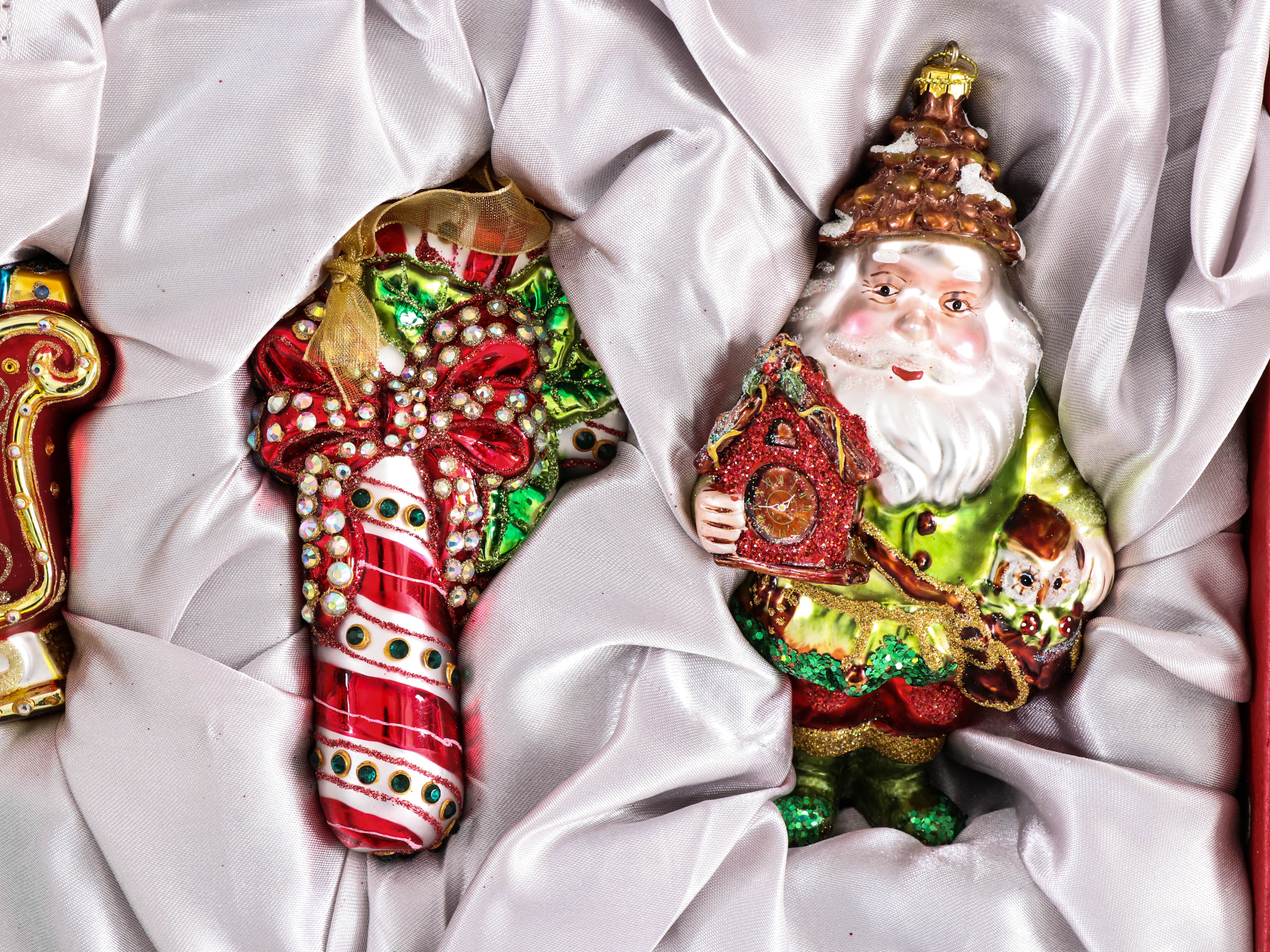 Katherine's Collection Glass Holiday Ornaments with Storage Case