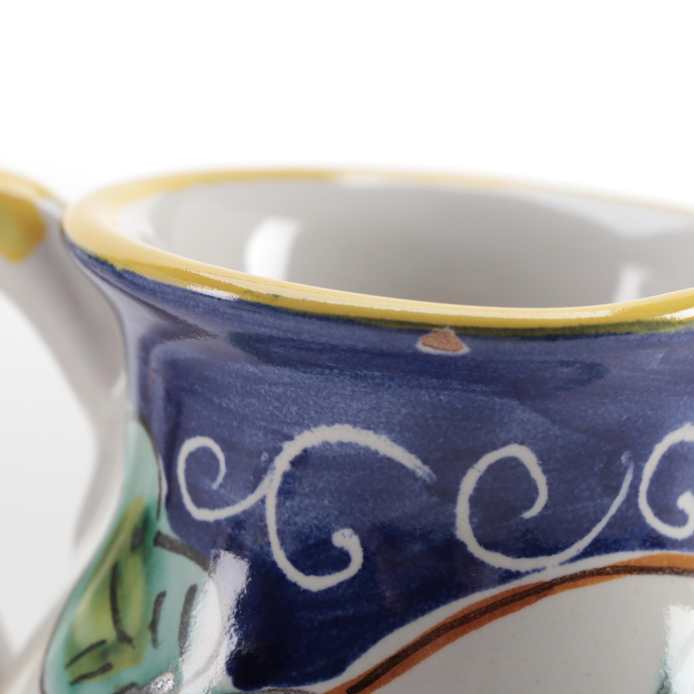 Italian Ceramica Artistica Three-Piece Tea Set