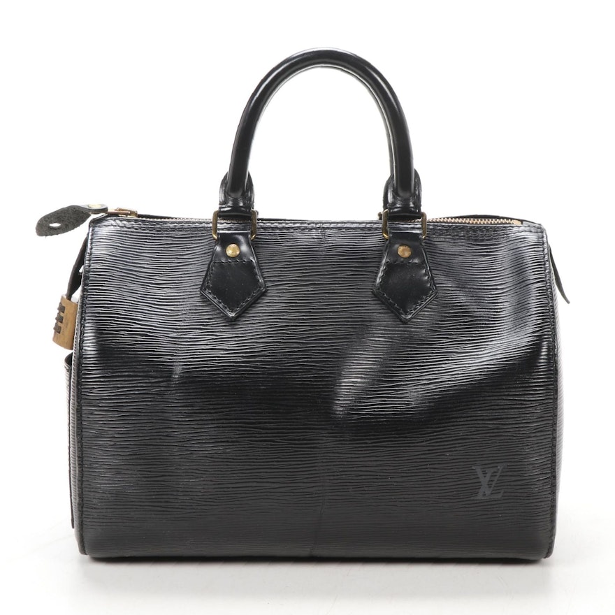 Louis Vuitton Speedy 25 in Black Epi Leather