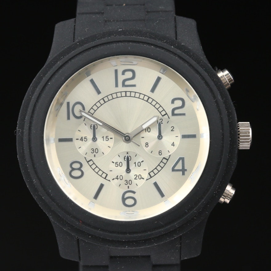 Black And Silver Dial Quartz Wristwatch