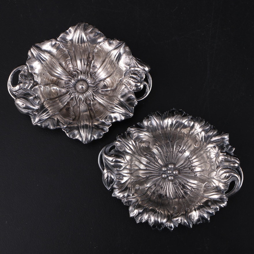 Reed & Barton "Les Cinq Fleurs" Sterling Silver Nut Dishes