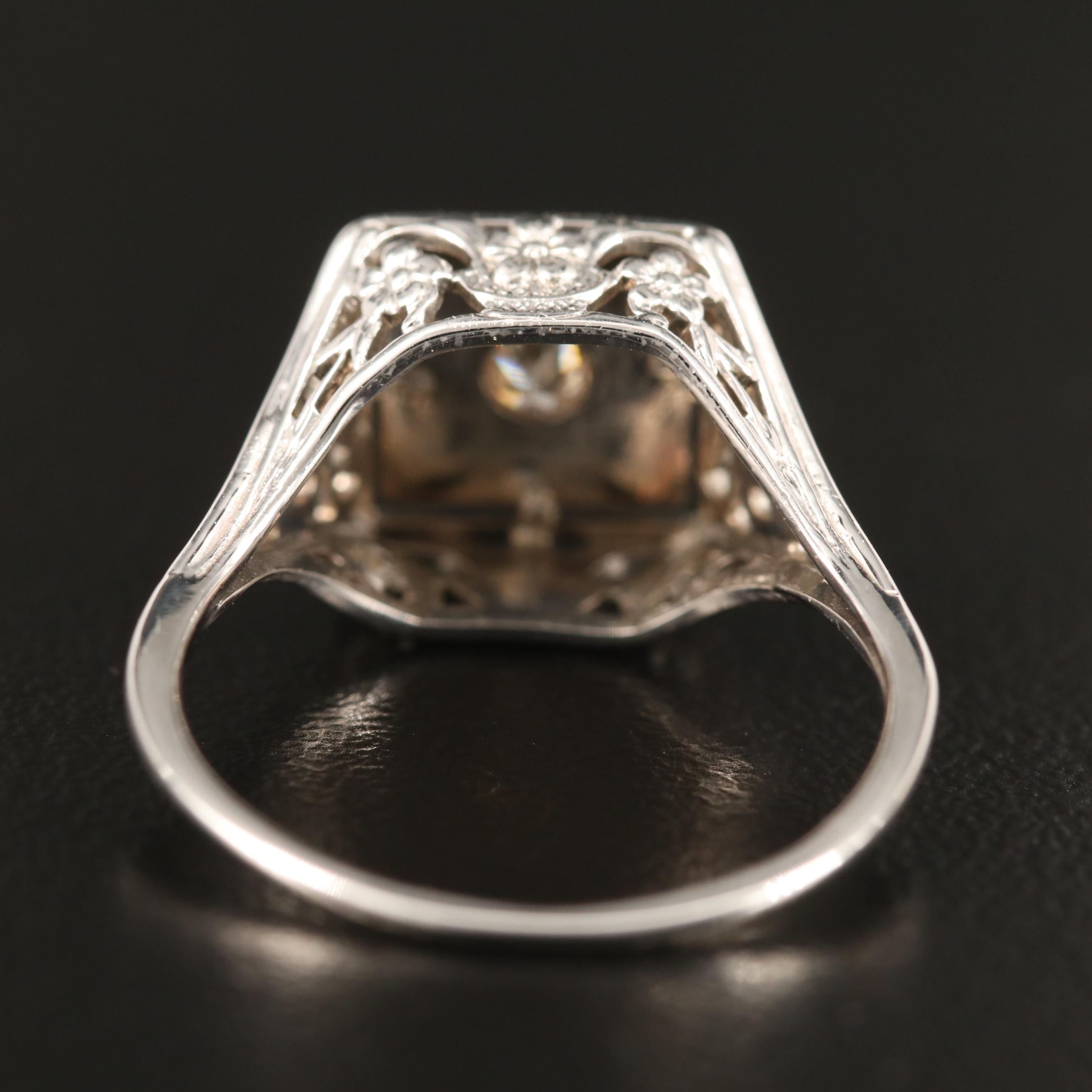 Art Deco 14K Diamond Ring