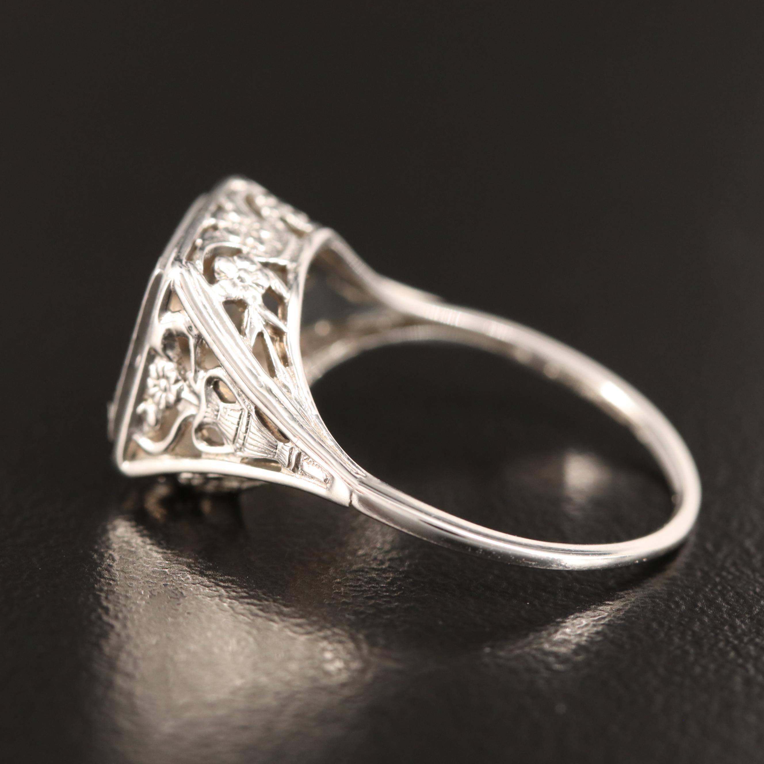 Art Deco 14K Diamond Ring