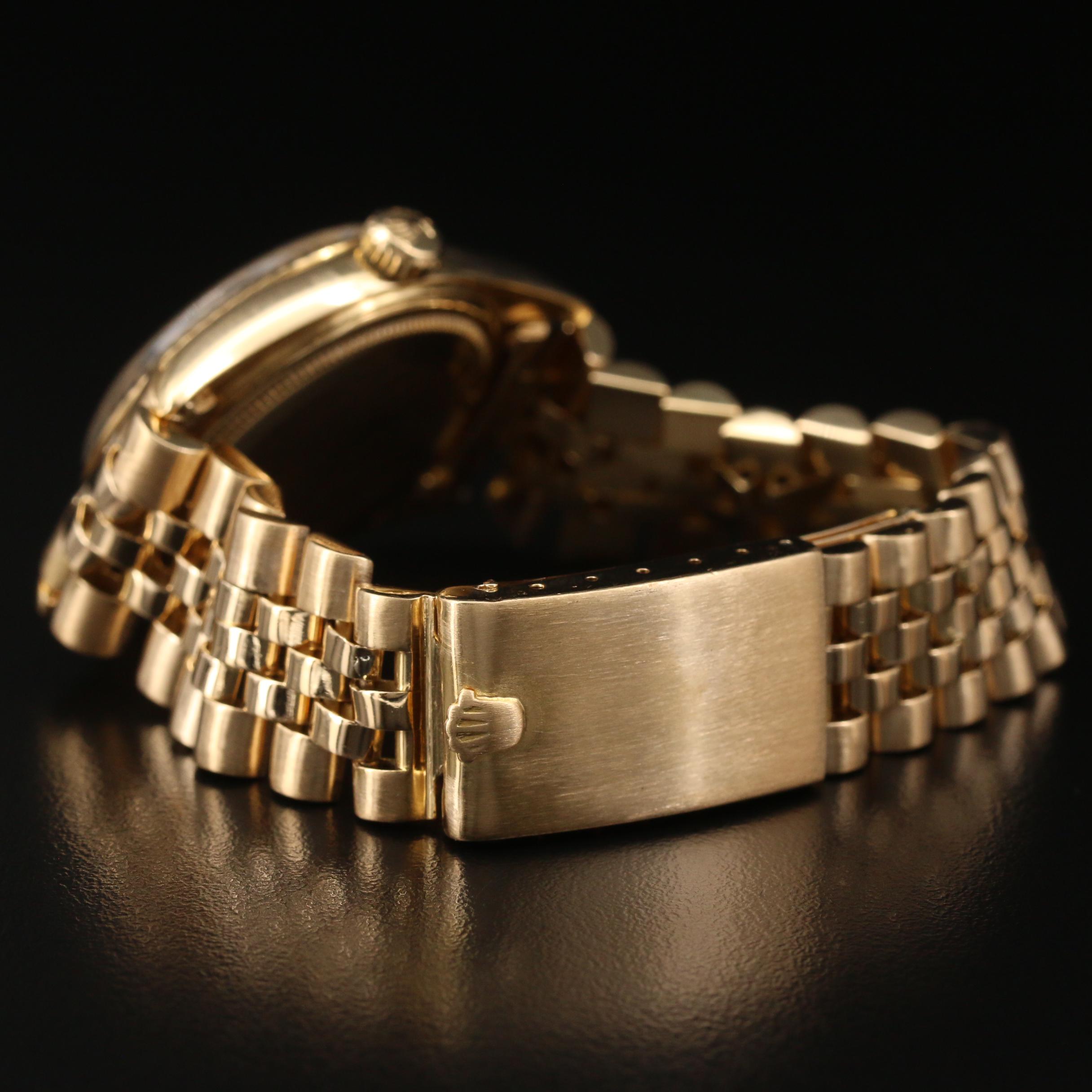 1962 Rolex Datejust 1601 18K Yellow Gold Automatic Watch