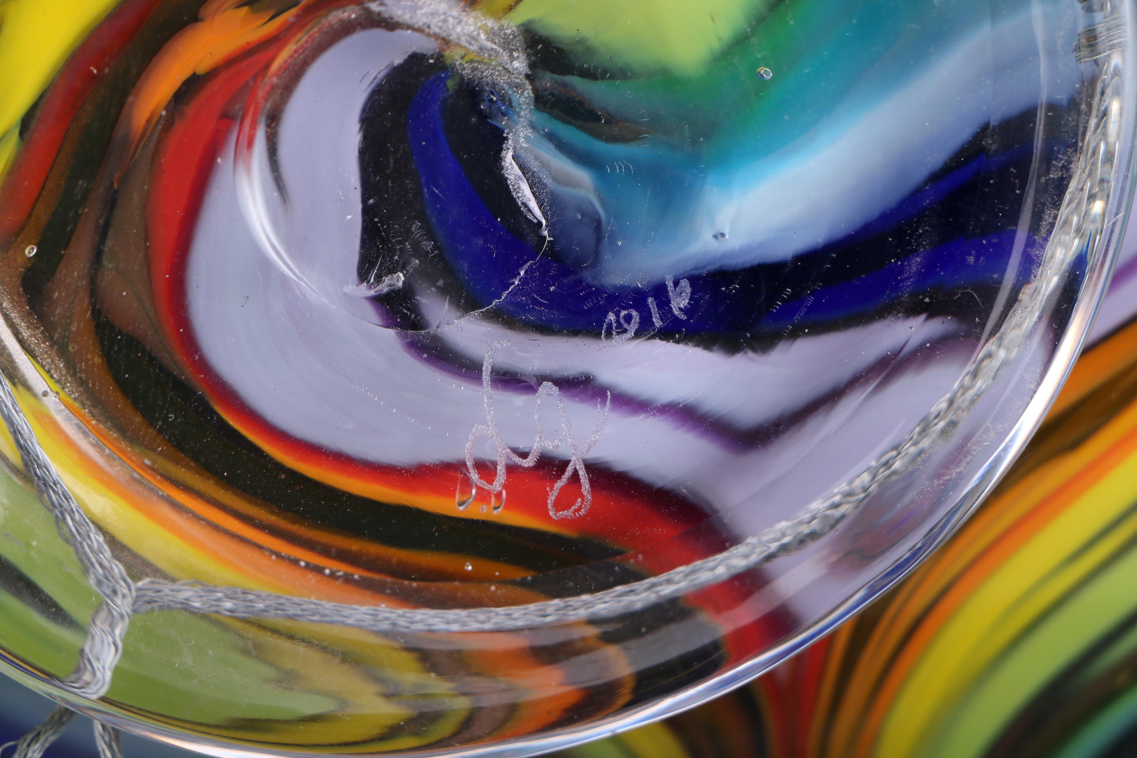 Darren Goodman Hand-Blown Glass Wall Sculpture, 2016