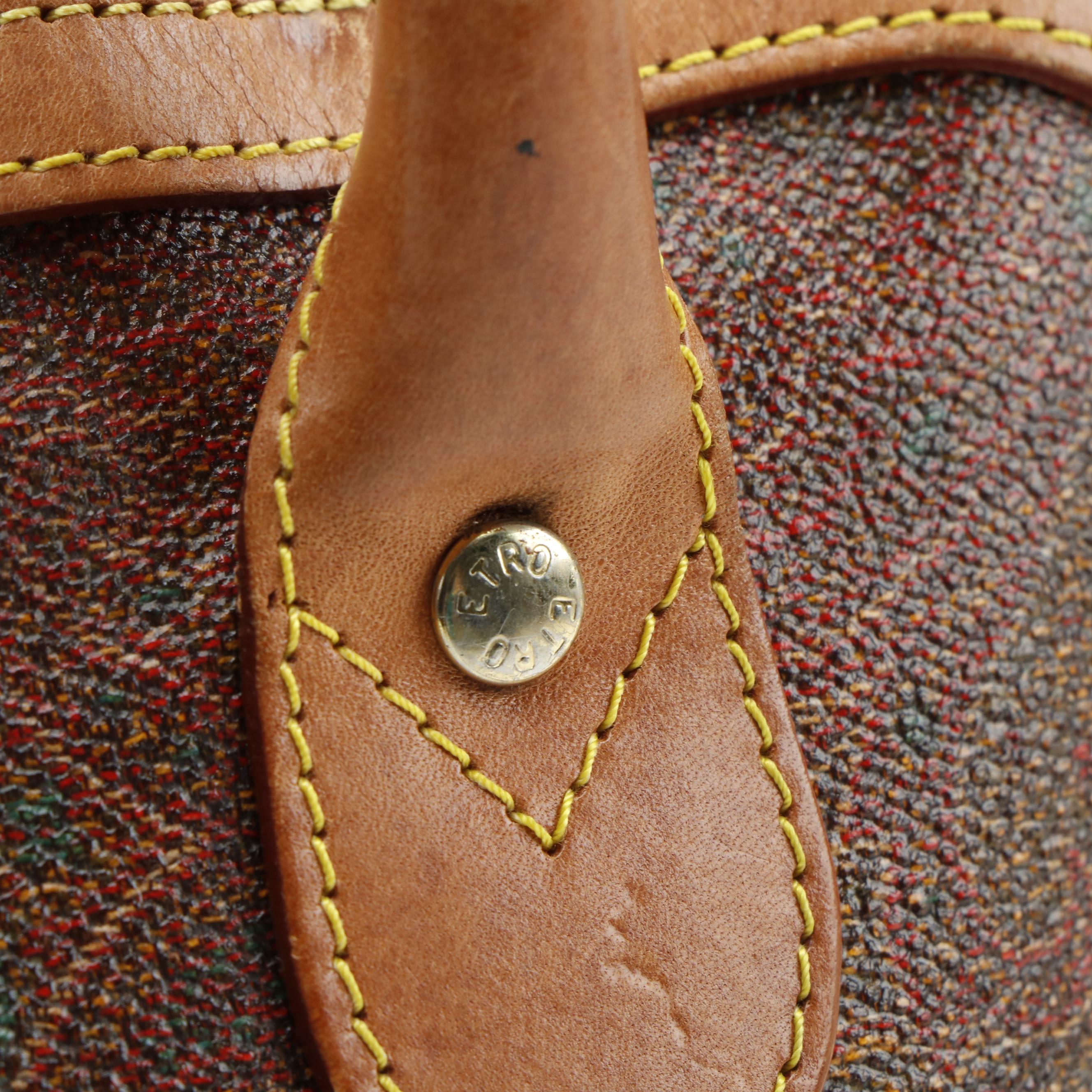 ETRO Domed Paisley Coated Canvas and Leather Bag