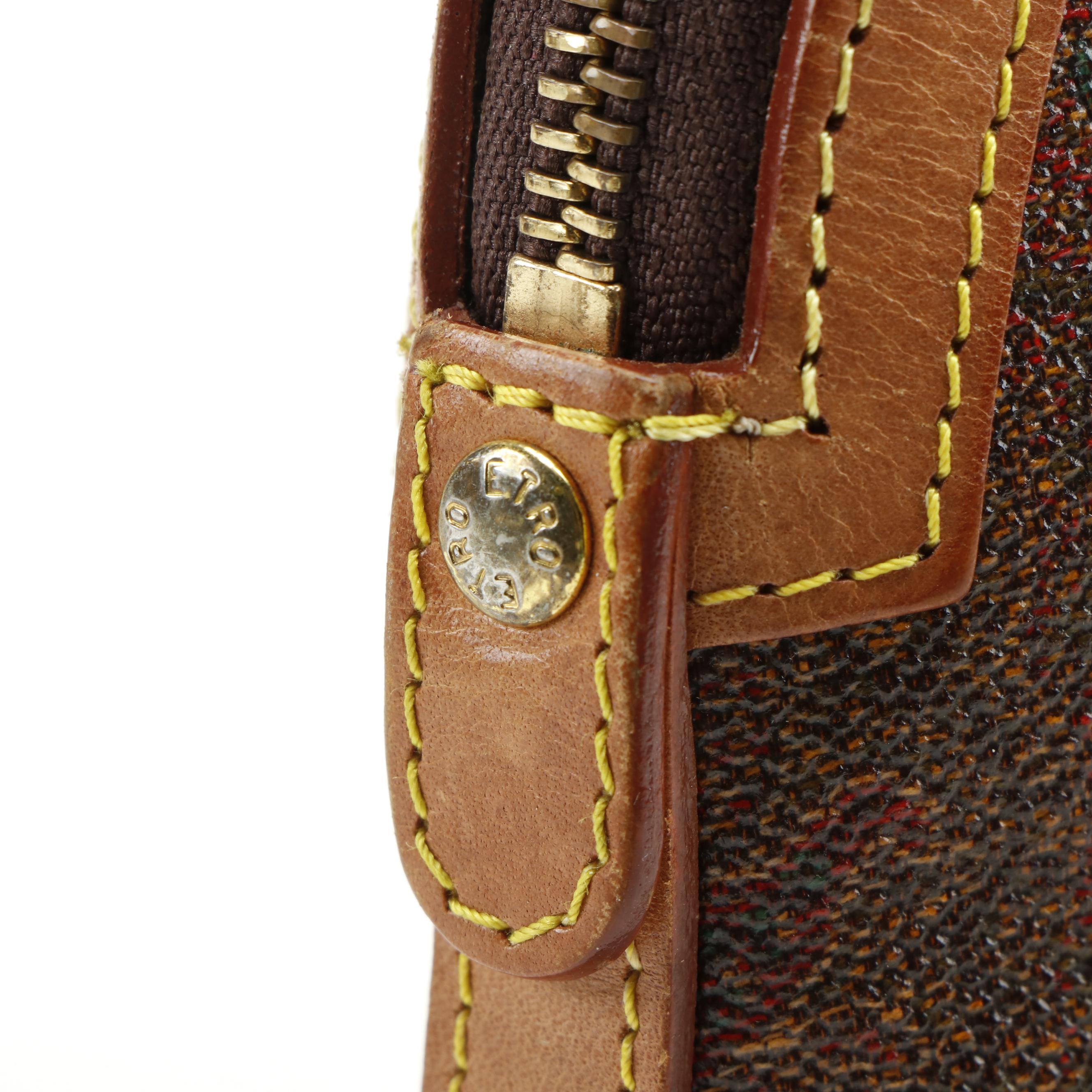 ETRO Domed Paisley Coated Canvas and Leather Bag