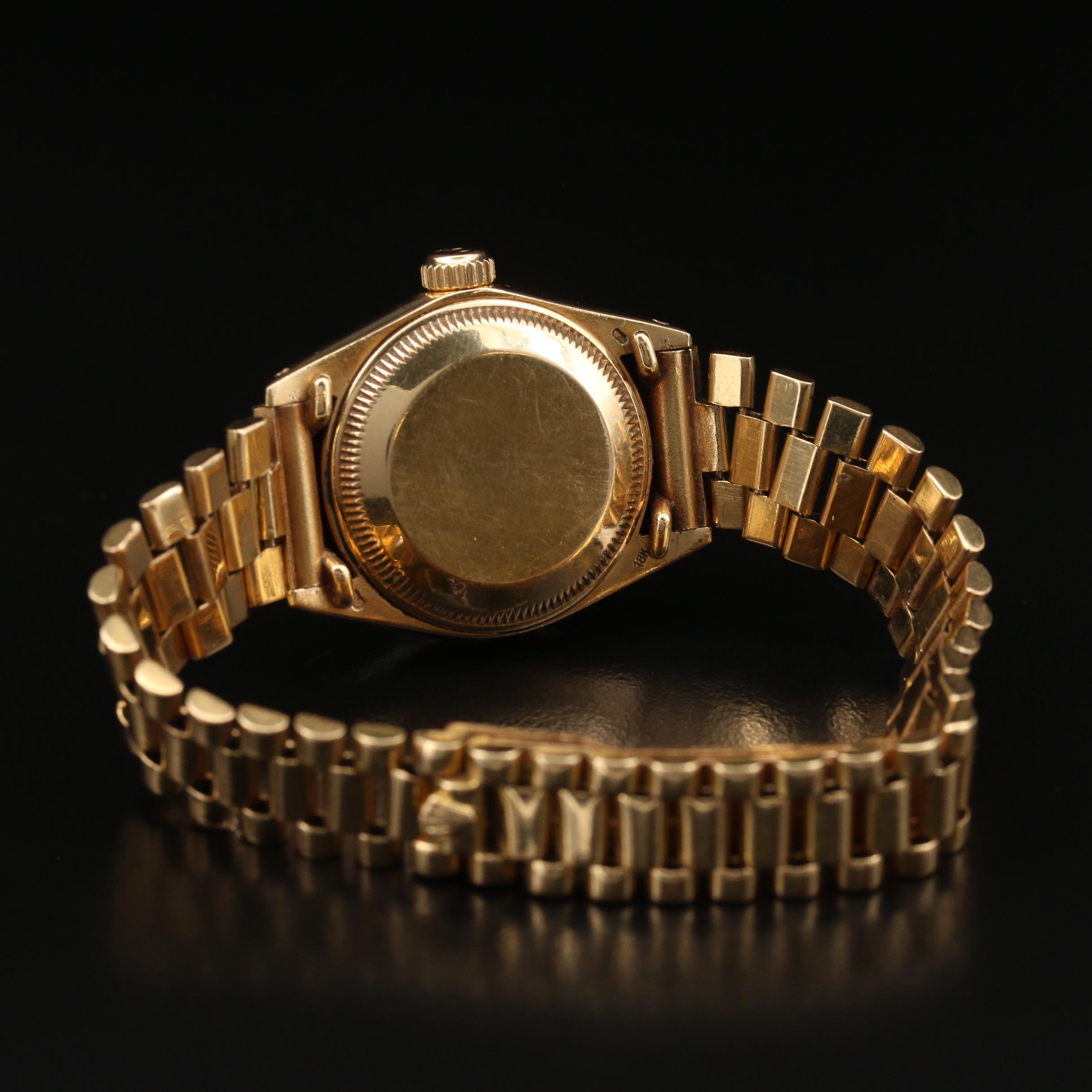 1980 Rolex Datejust President 18K Gold Automatic Watch