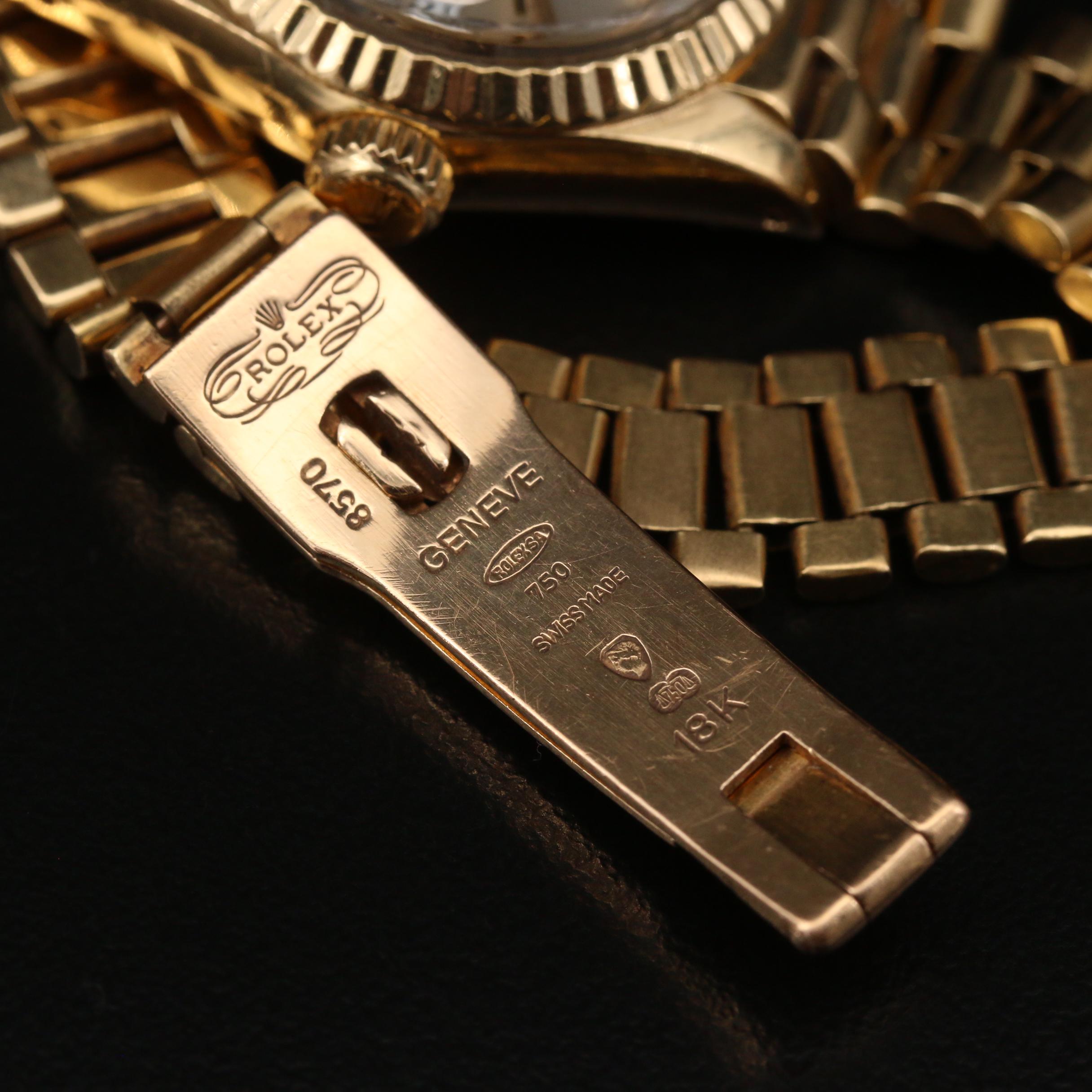 1980 Rolex Datejust President 18K Gold Automatic Watch