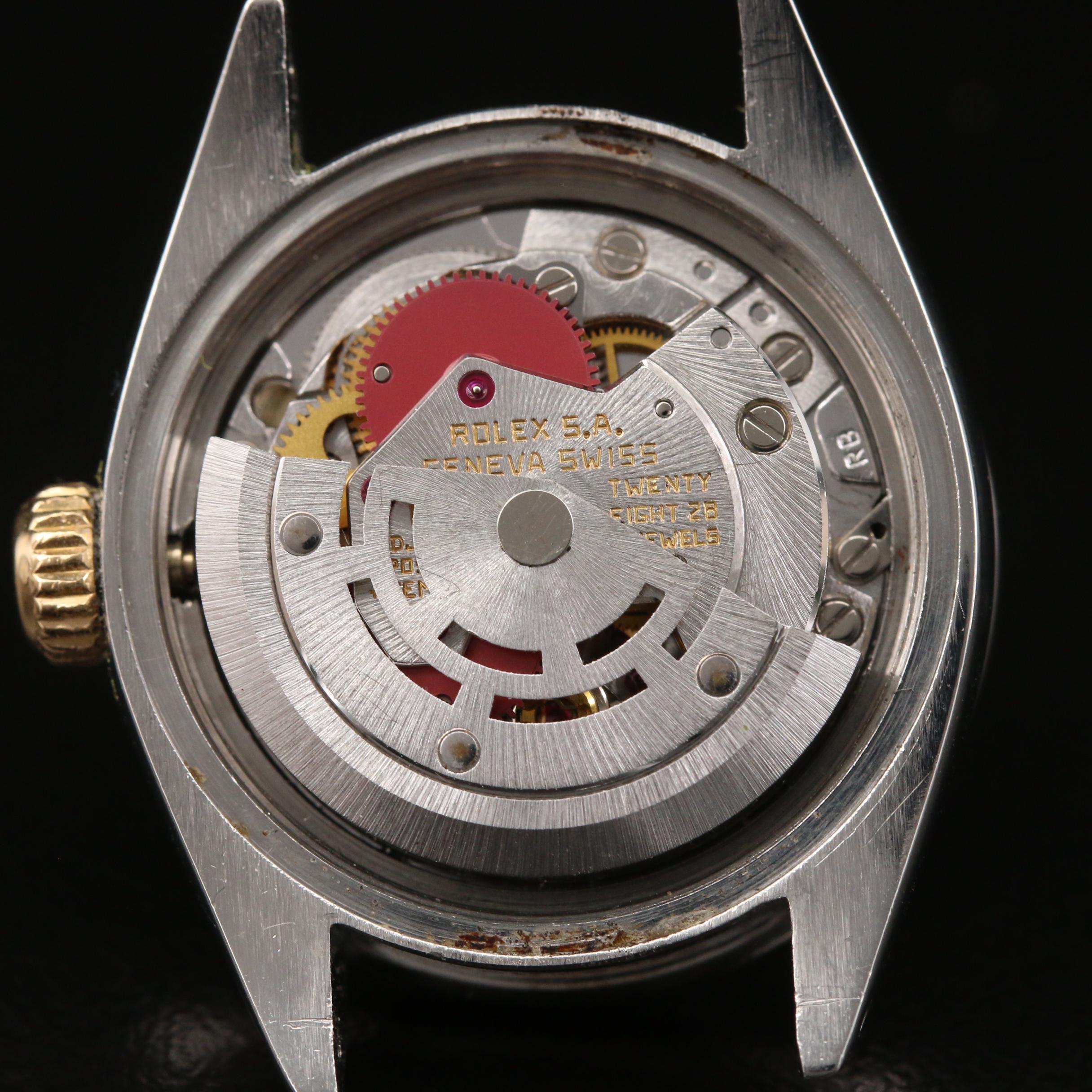 1977 Rolex Datejust 14K and Stainless Steel Diamond Dial and Bezel Watch