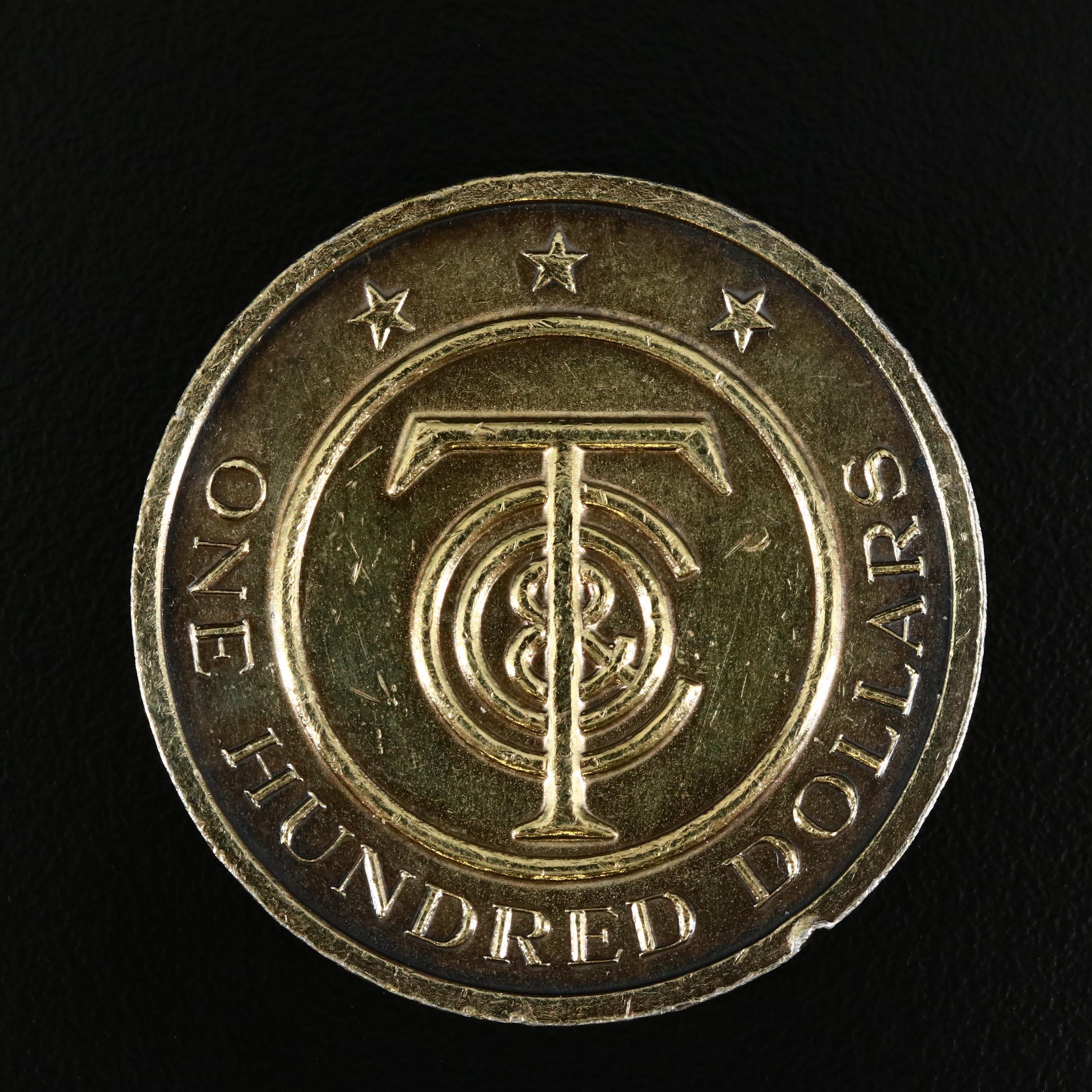 Sterling Silver Tiffany & Co. $100 Coin, 1884