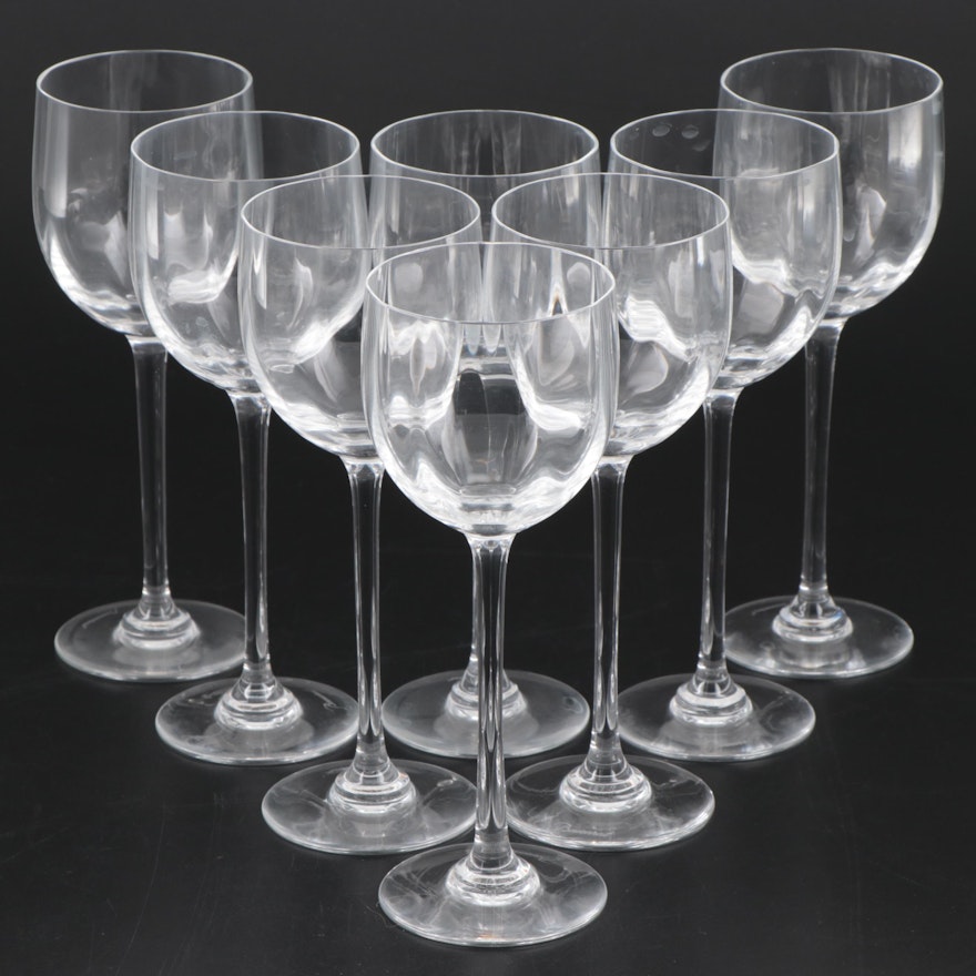 Baccarat "Montaigne Optic" Crystal White Wine Glasses